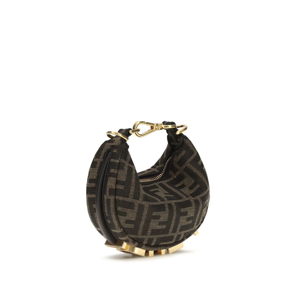 Fendi Brown Polyamide Shoulder Women's Bag