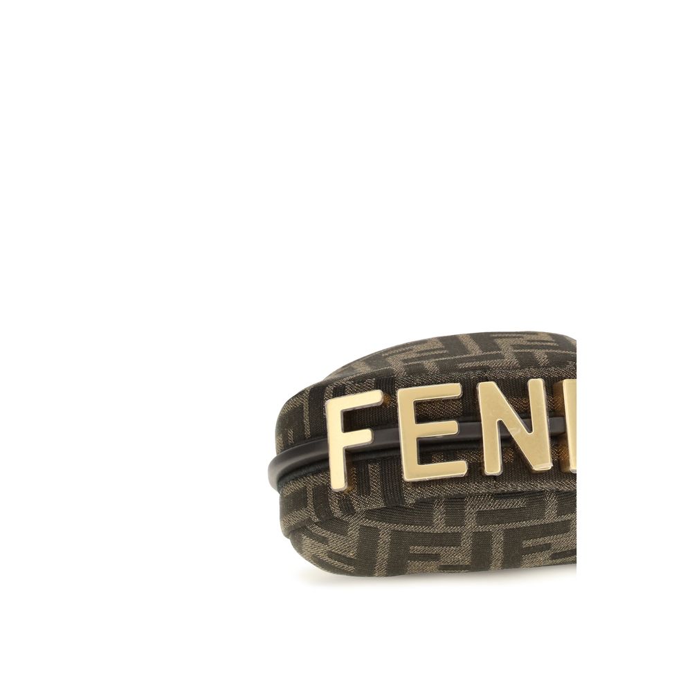 Fendi Brown Polyamide Shoulder Women's Bag