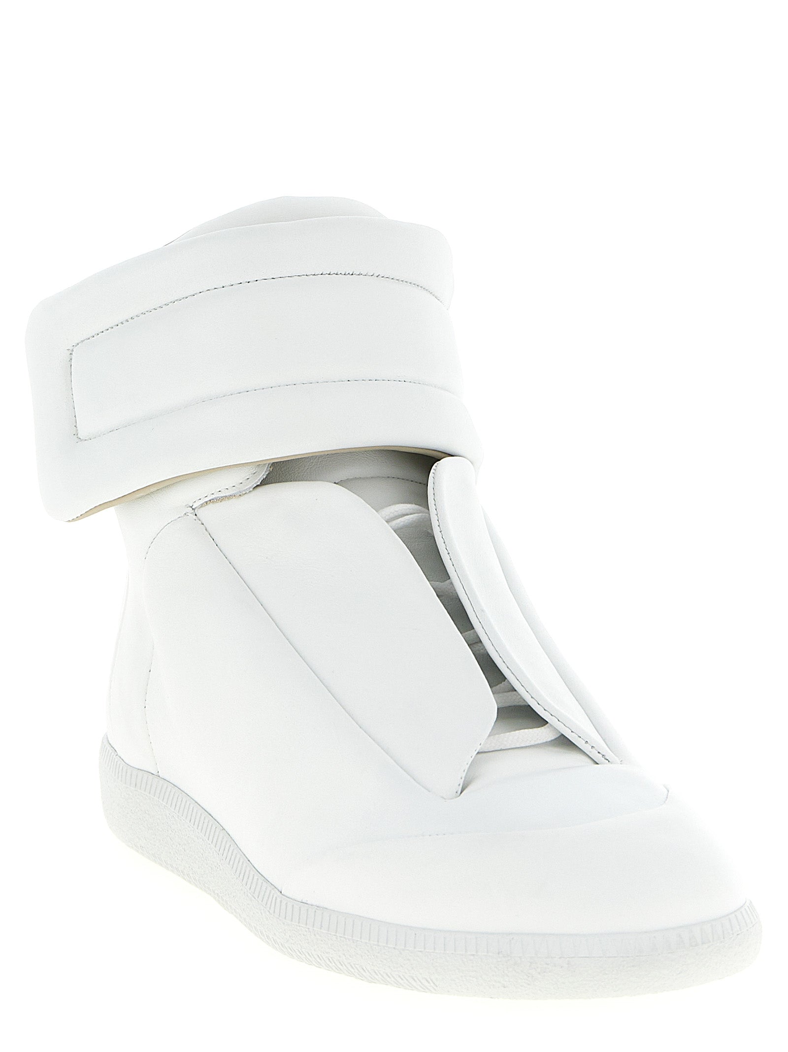 Maison Margiela White Calfskin High Top Men's Sneakers
