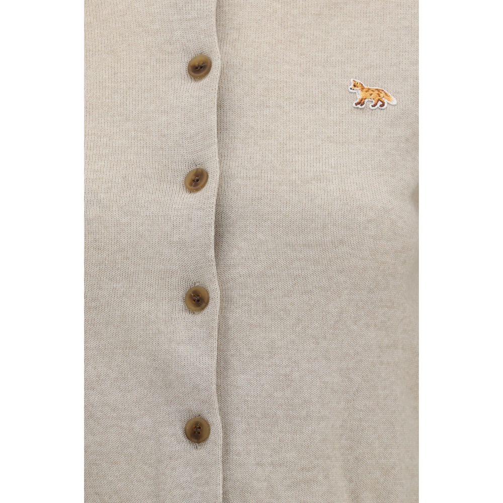 Maison Kitsuné Beige Cotton Women's Cardigan