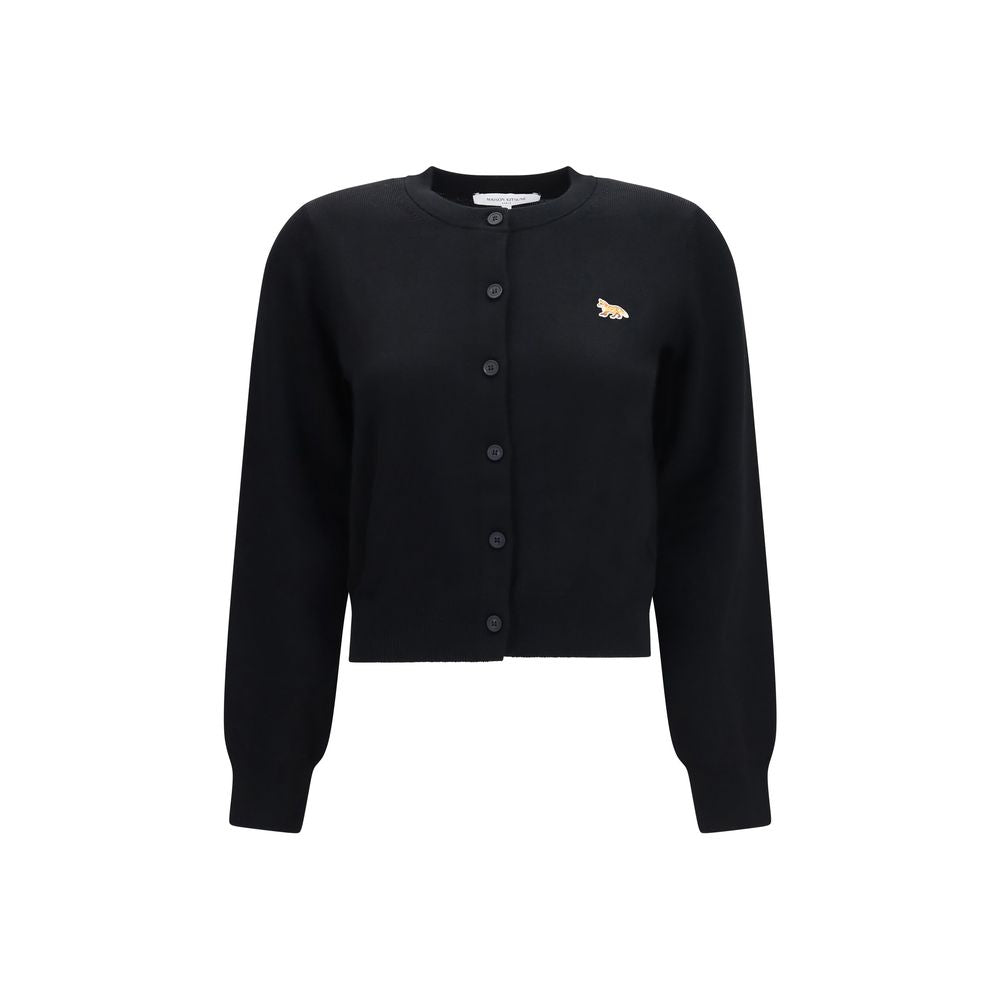 Maison Kitsuné Black Cotton Women's Cardigan