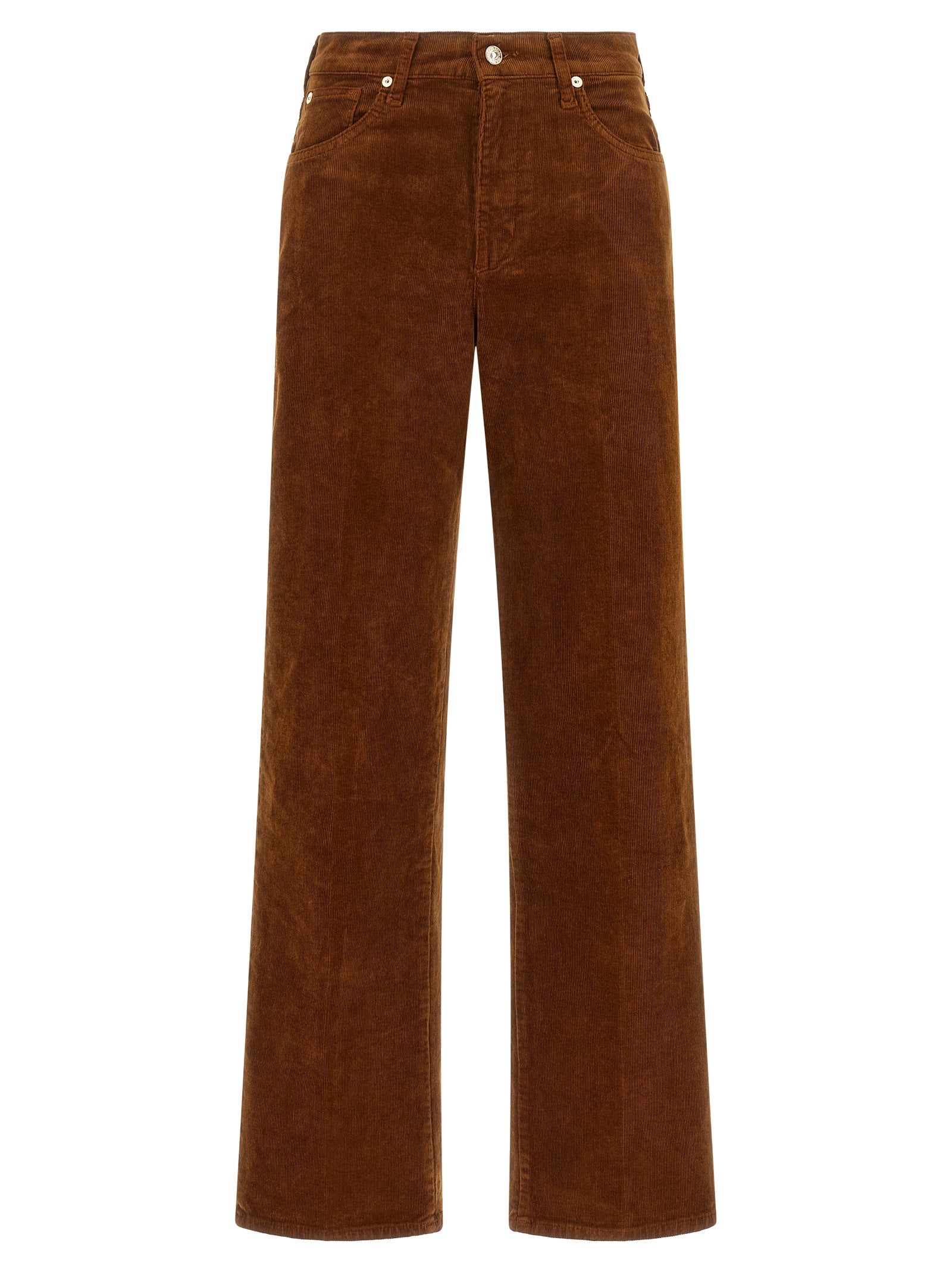 7 For All Mankind Brown Cotton Casual Women's Pants