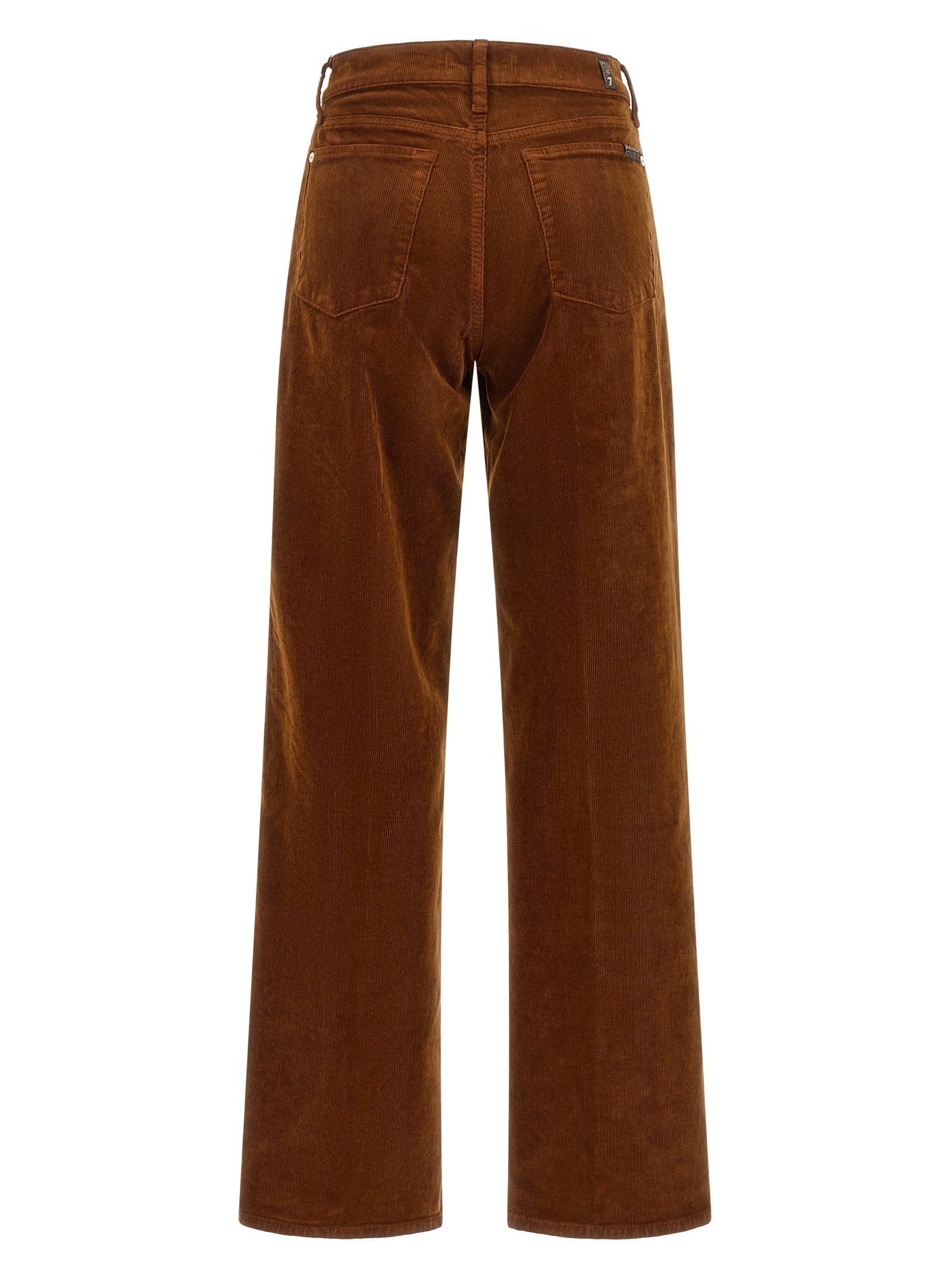 7 For All Mankind Brown Cotton Casual Women's Pants