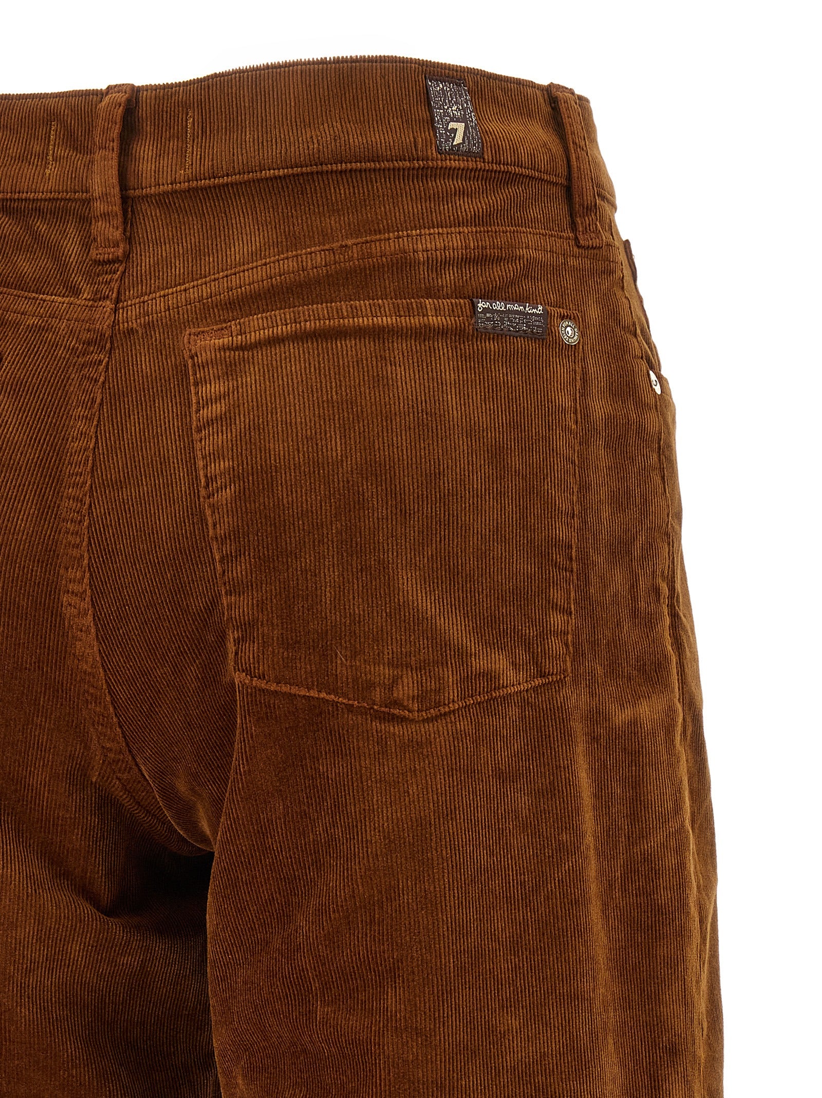 7 For All Mankind Brown Cotton Casual Women's Pants