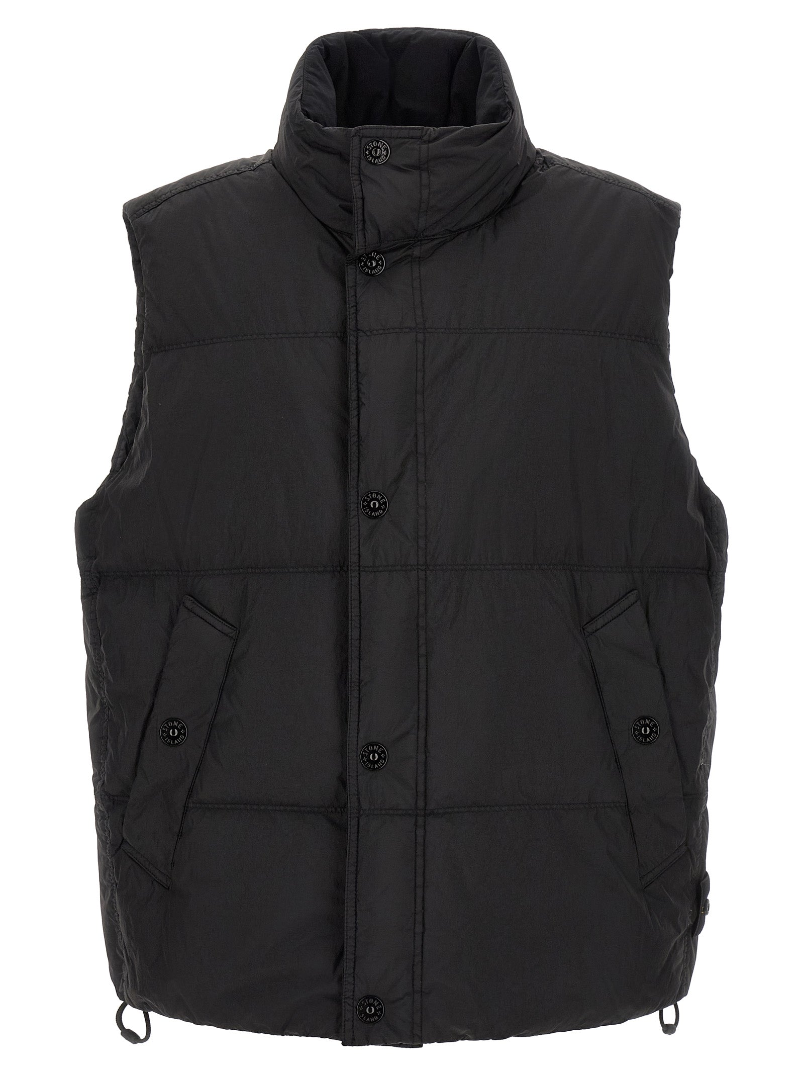 Stone Island Black Polyamide Sleeveless Men's Jacket