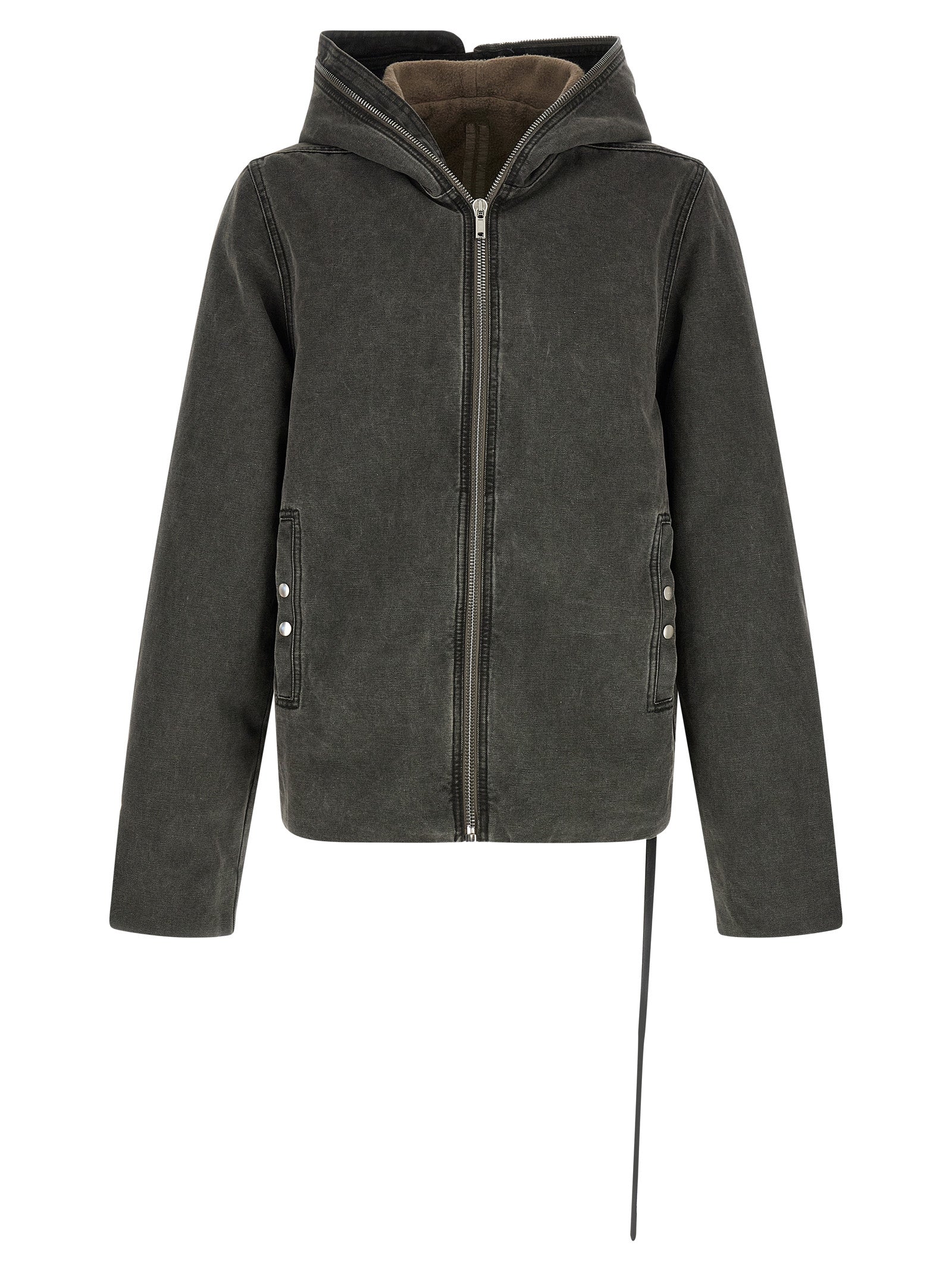 DRKSHDW Gray Cotton Full-Length Men's Jacket