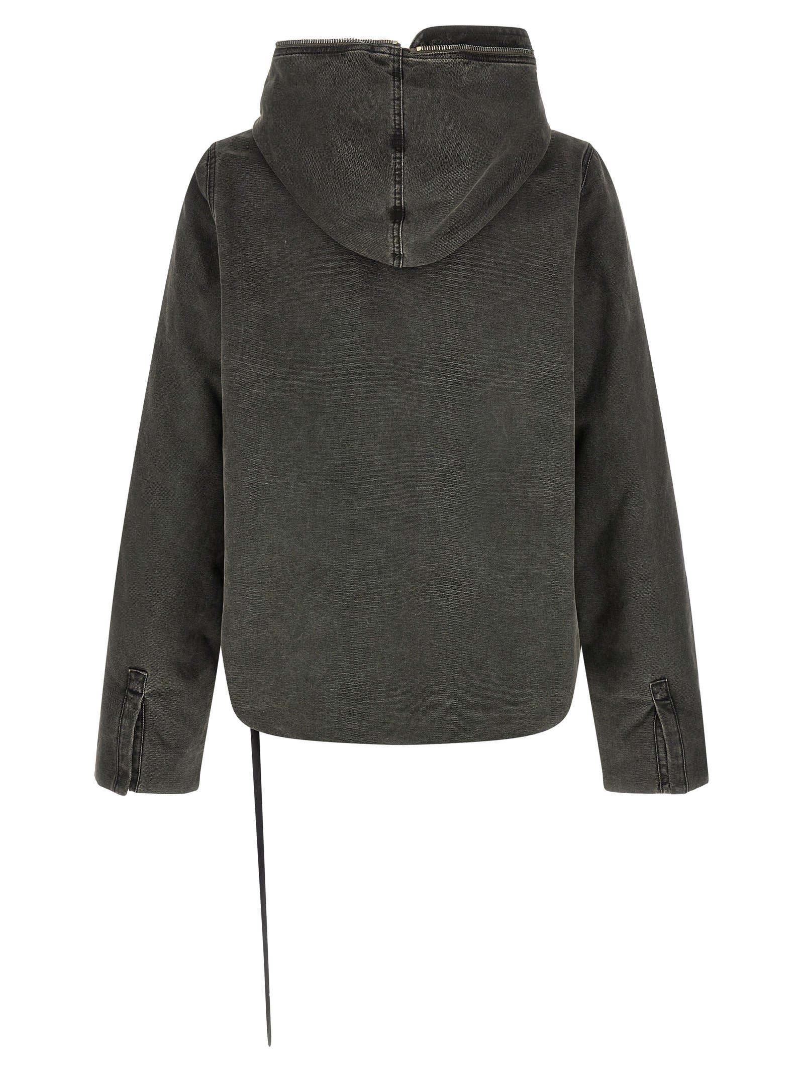 DRKSHDW Gray Cotton Full-Length Men's Jacket