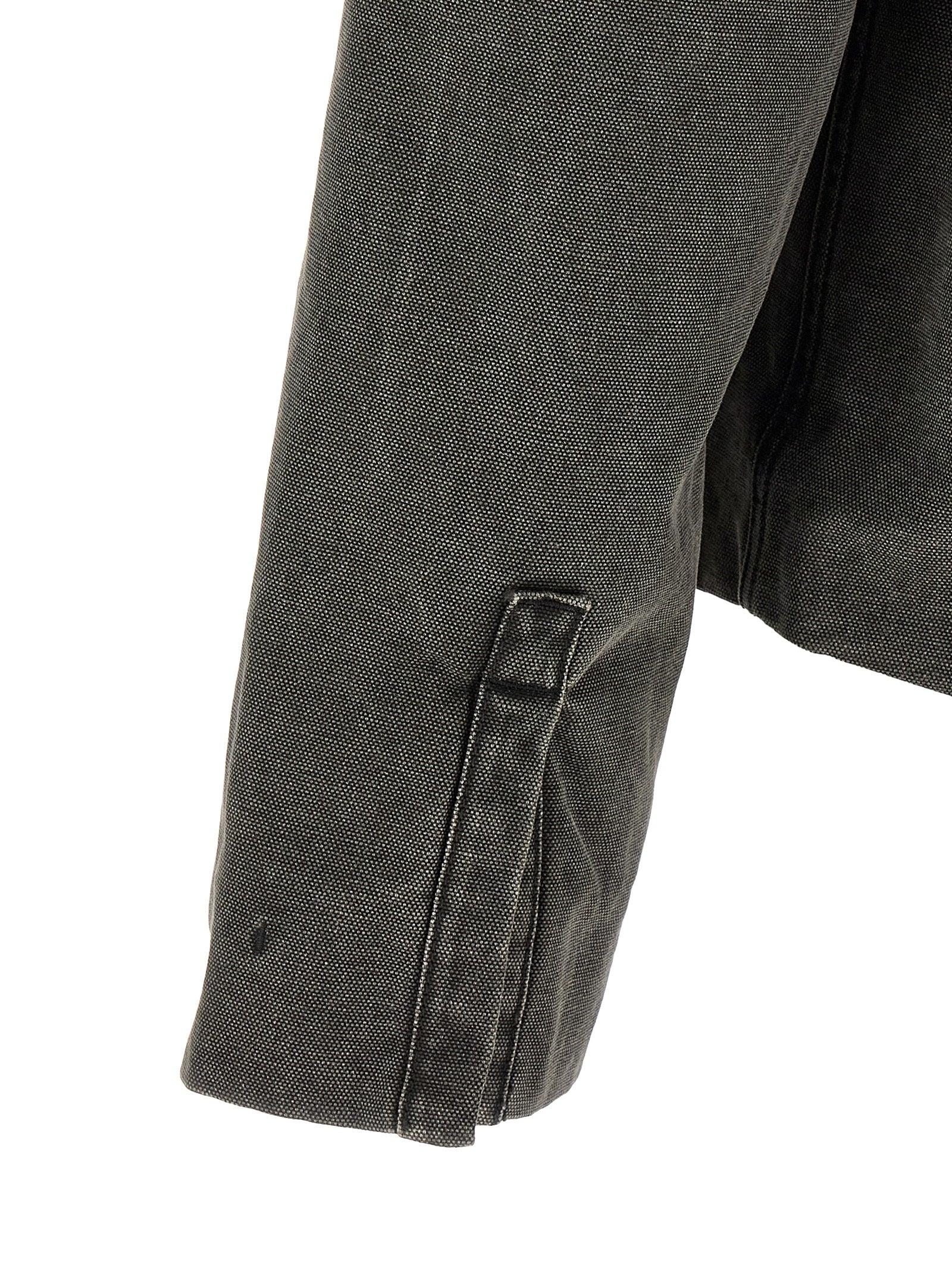 DRKSHDW Gray Cotton Full-Length Men's Jacket