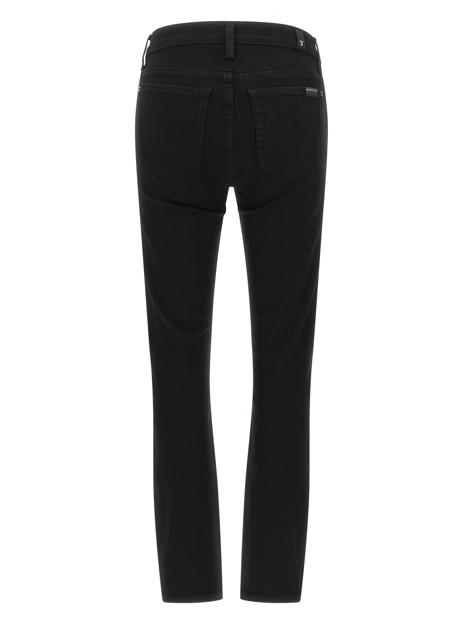 7 For All Mankind Black Cotton Skinny Women's Jeans