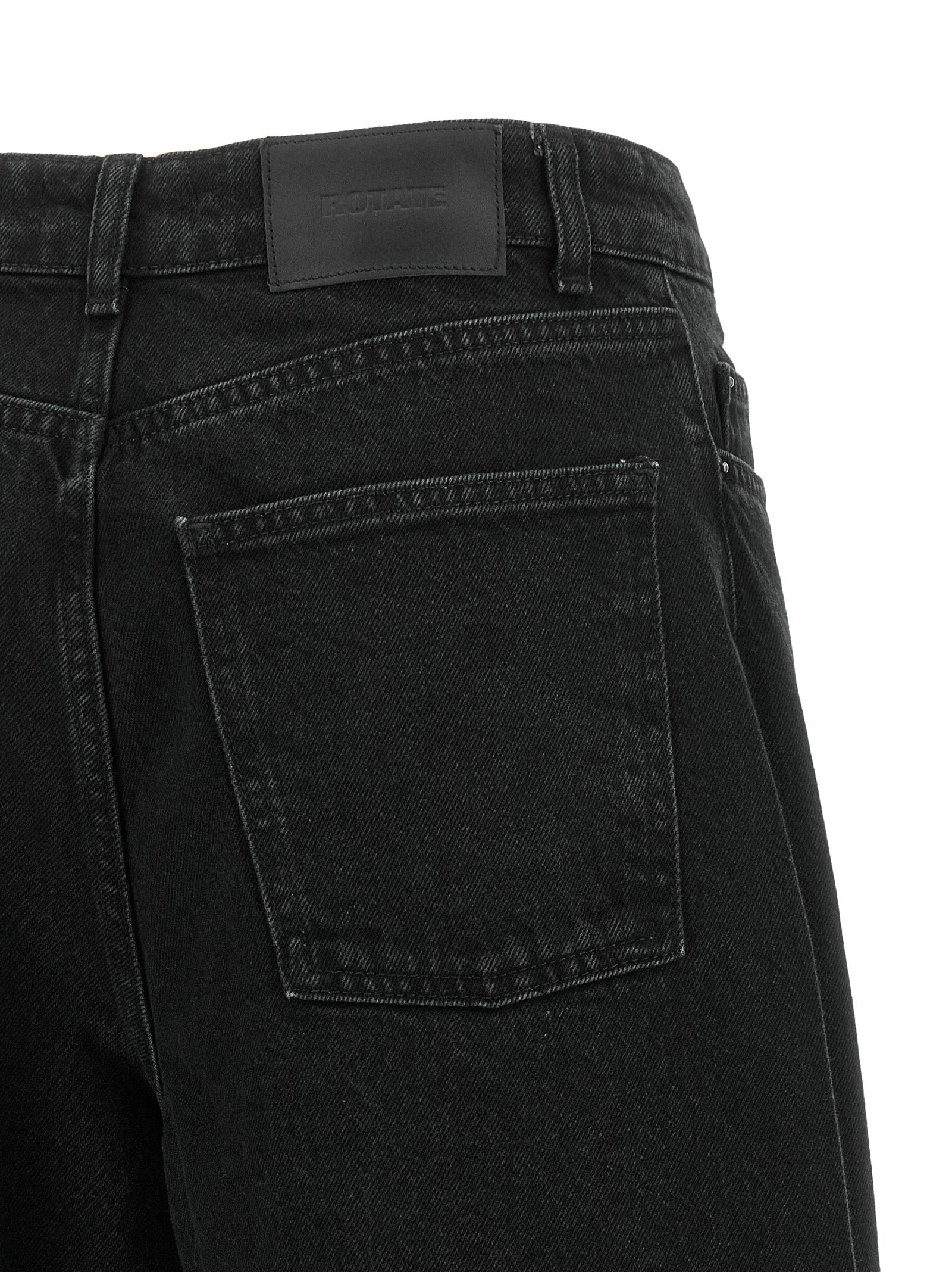 ROTATE BIRGER CHRISTENSEN Black Organic Cotton Jeans Women's Denim