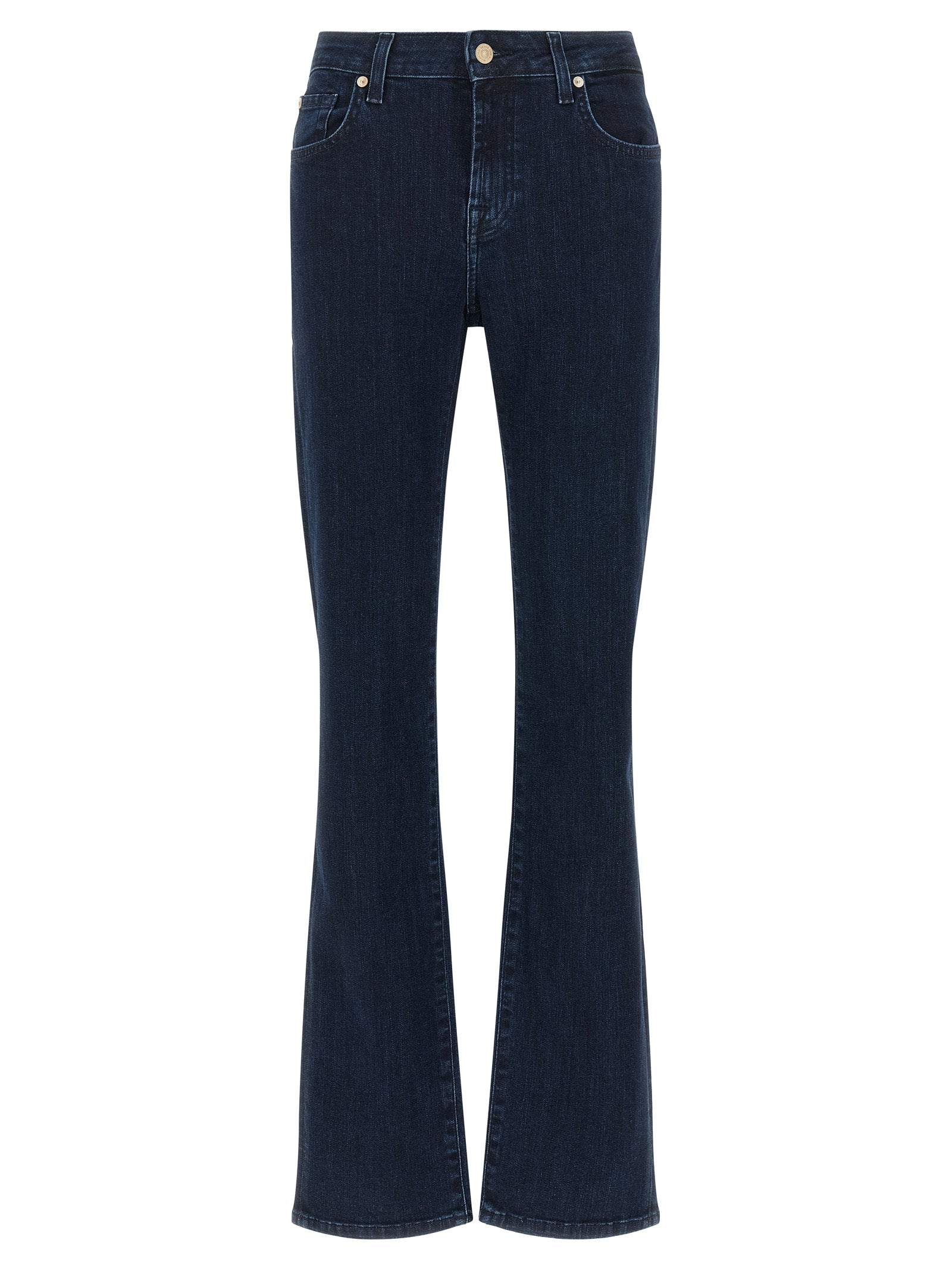 7 For All Mankind Blue Cotton Bootcut Women's Jeans