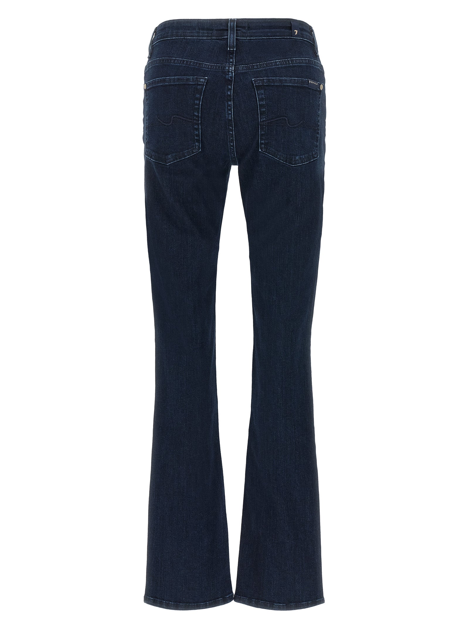 7 For All Mankind Blue Cotton Bootcut Women's Jeans