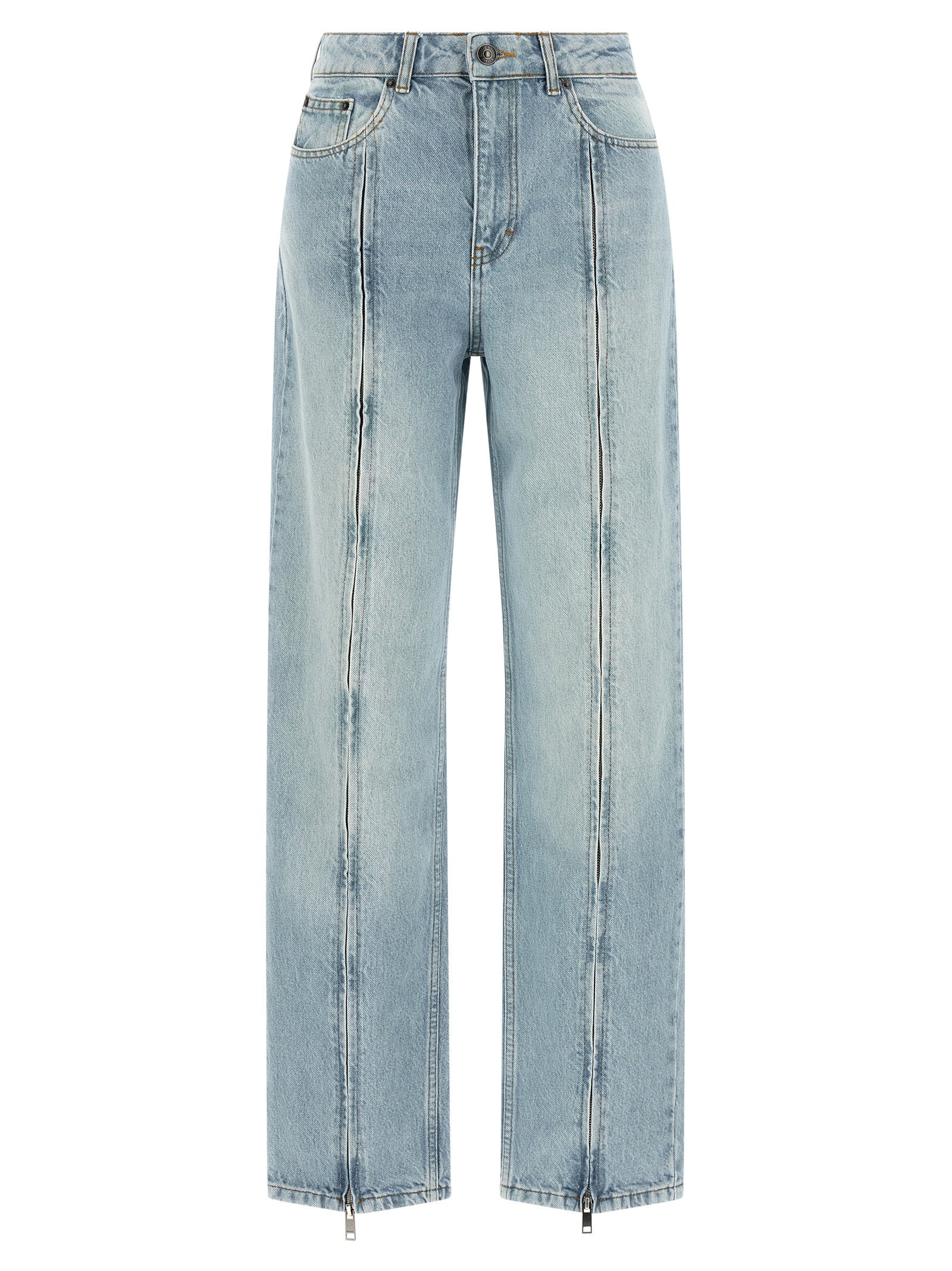 ROTATE BIRGER CHRISTENSEN Blue Organic Cotton Straight-Leg Women's Jeans