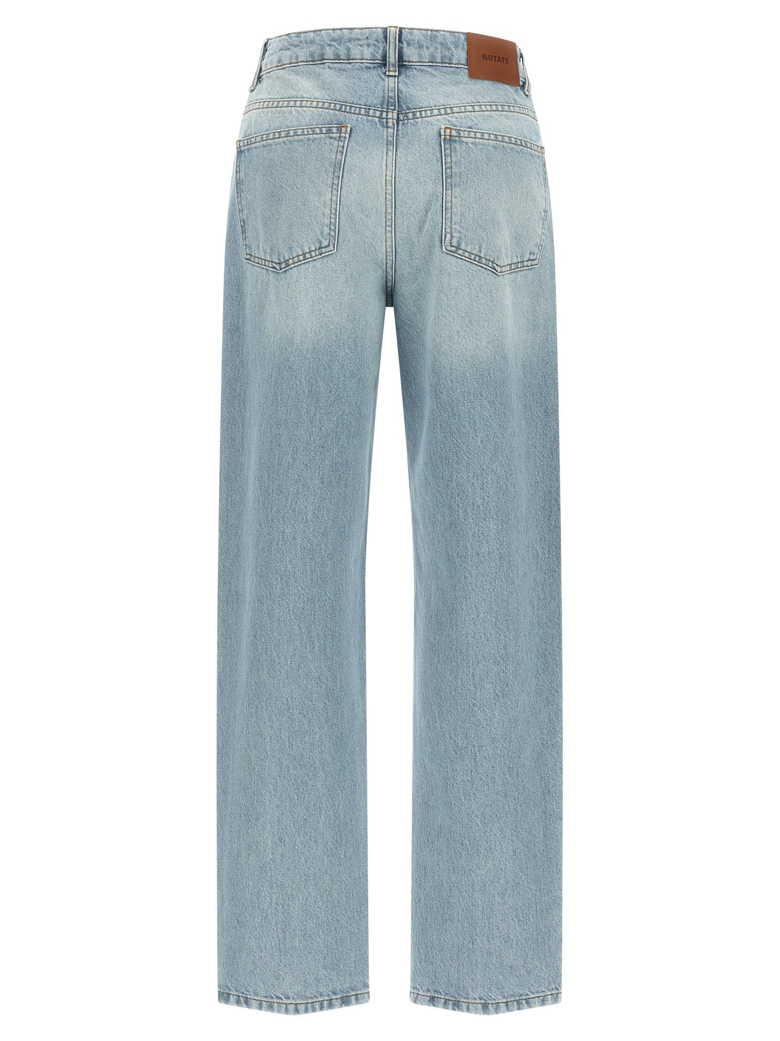ROTATE BIRGER CHRISTENSEN Blue Organic Cotton Straight-Leg Women's Jeans
