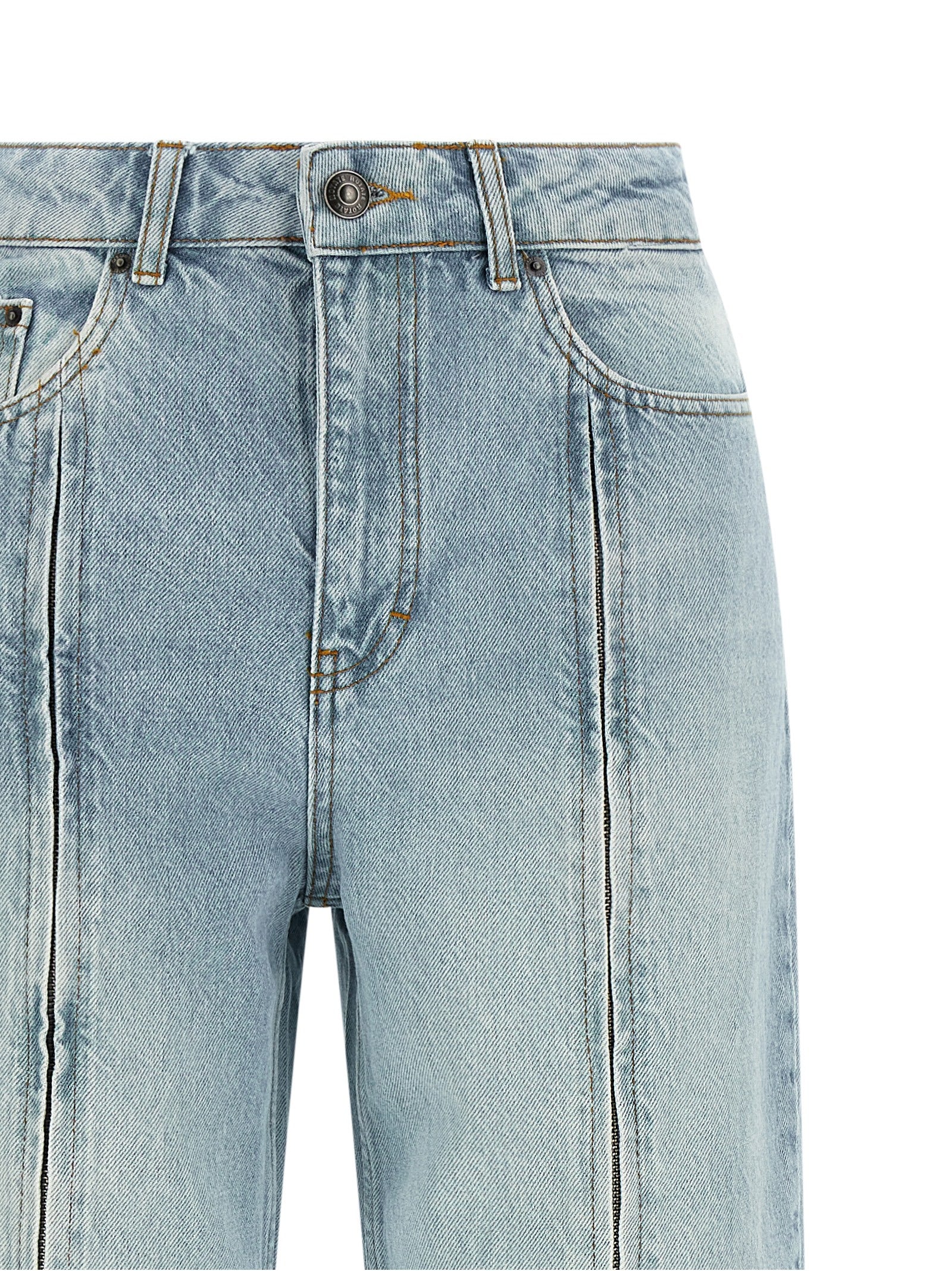 ROTATE BIRGER CHRISTENSEN Blue Organic Cotton Straight-Leg Women's Jeans
