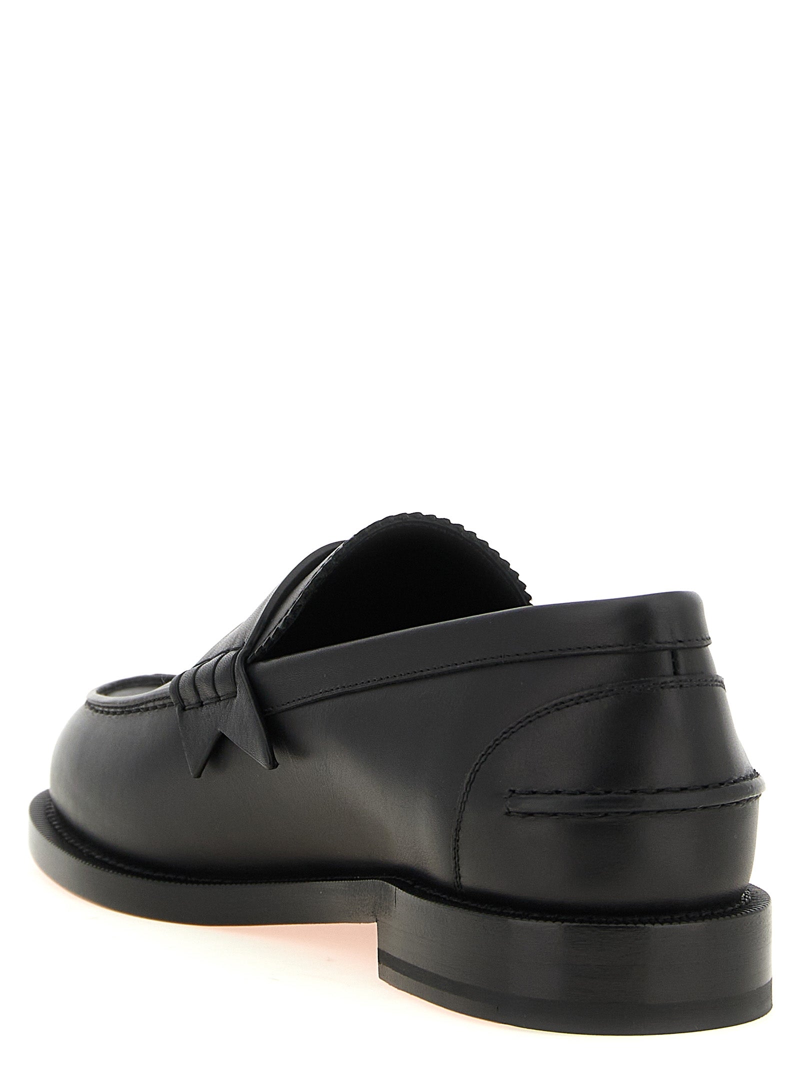 Christian Louboutin Black Calfskin Slip-On Men's Loafers