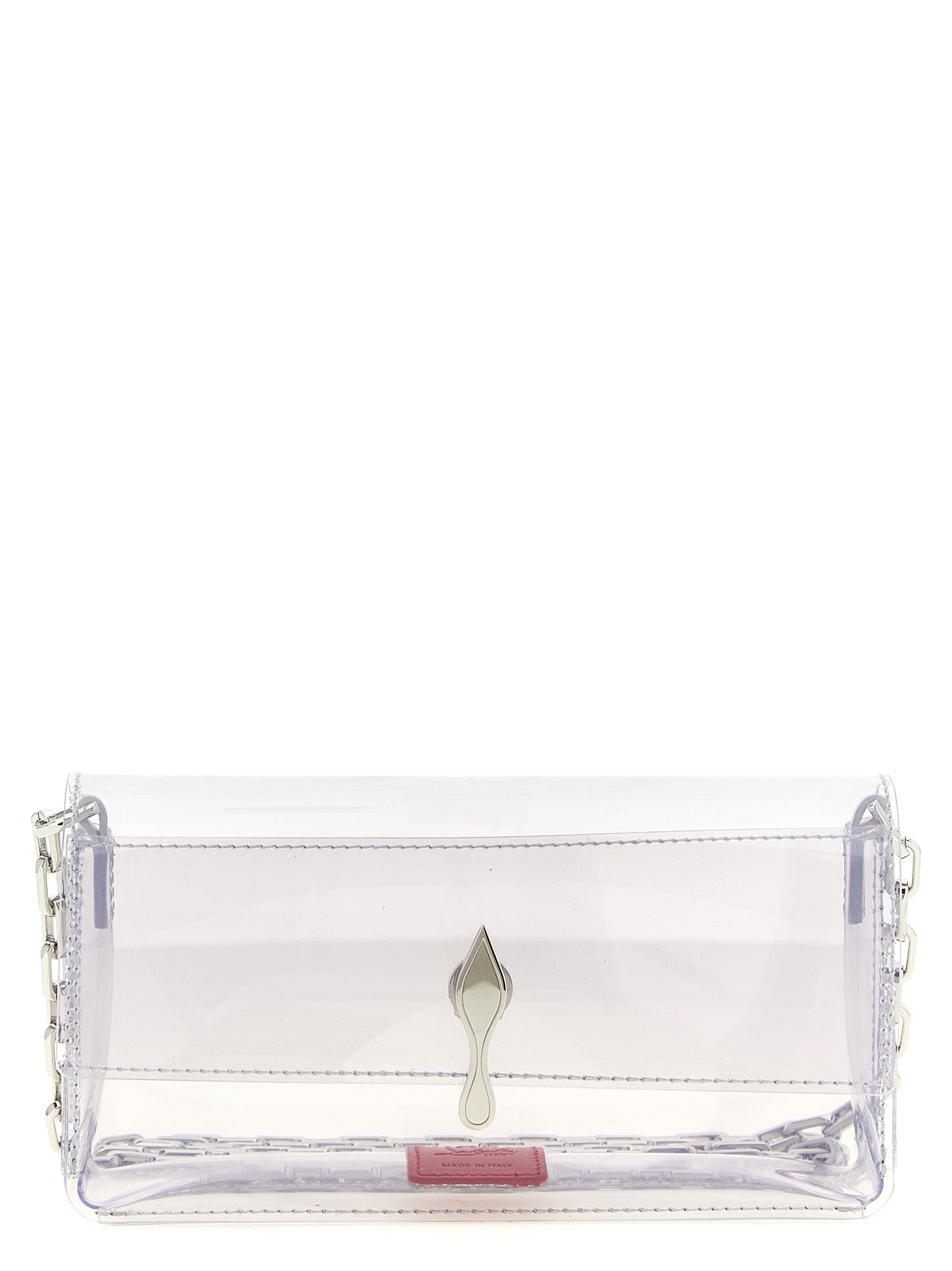 Christian Louboutin Silver Pvc Clutch Women's Bag
