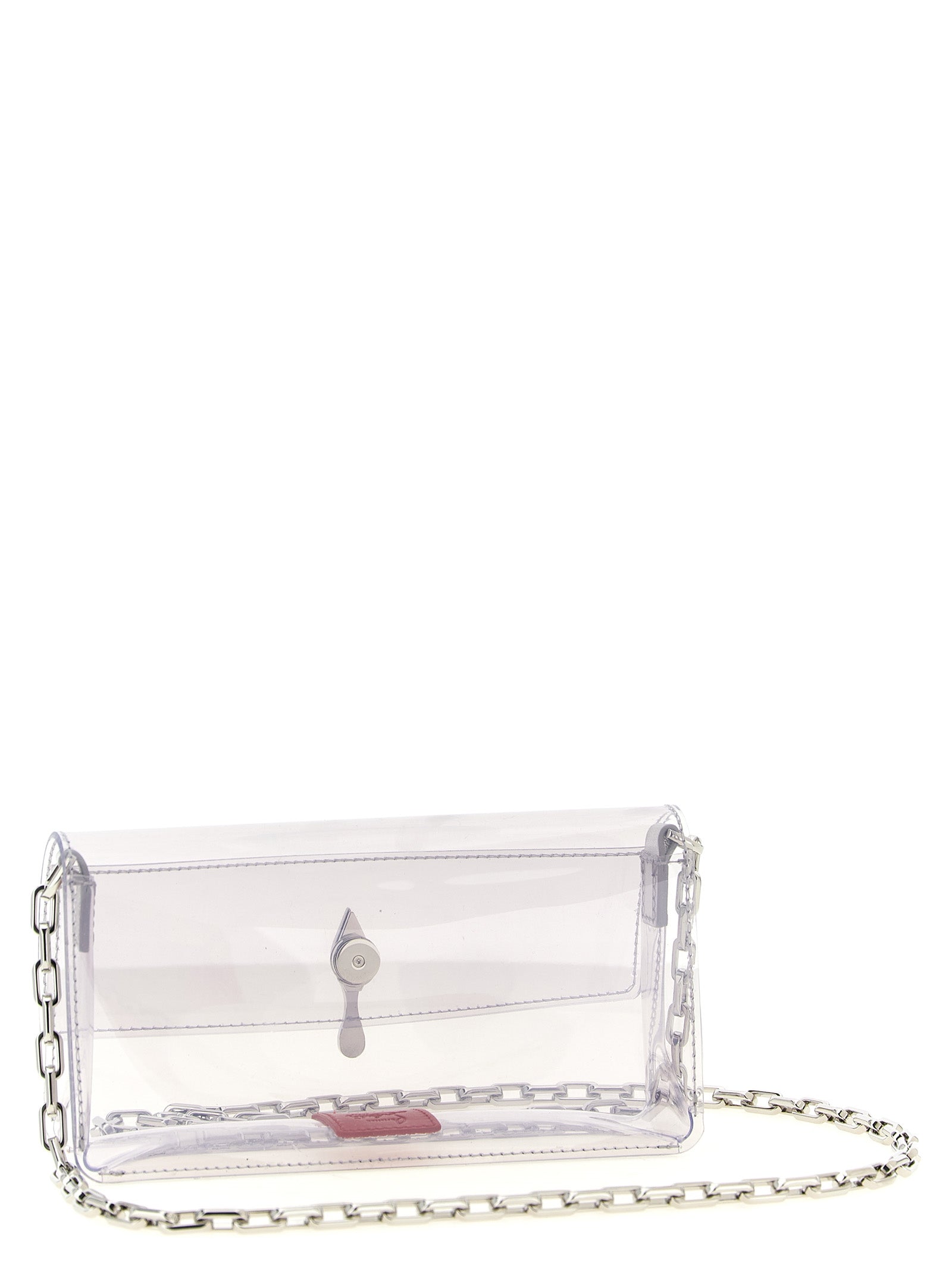 Christian Louboutin Silver Pvc Clutch Women's Bag