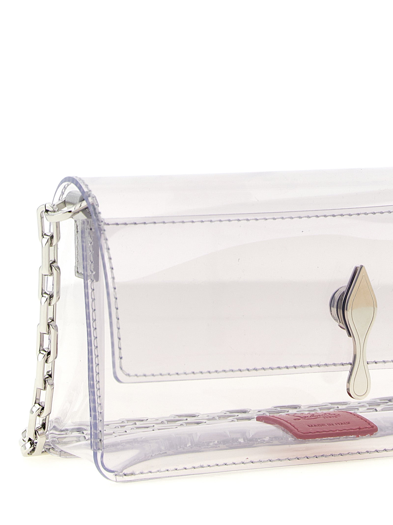 Christian Louboutin Silver Pvc Clutch Women's Bag