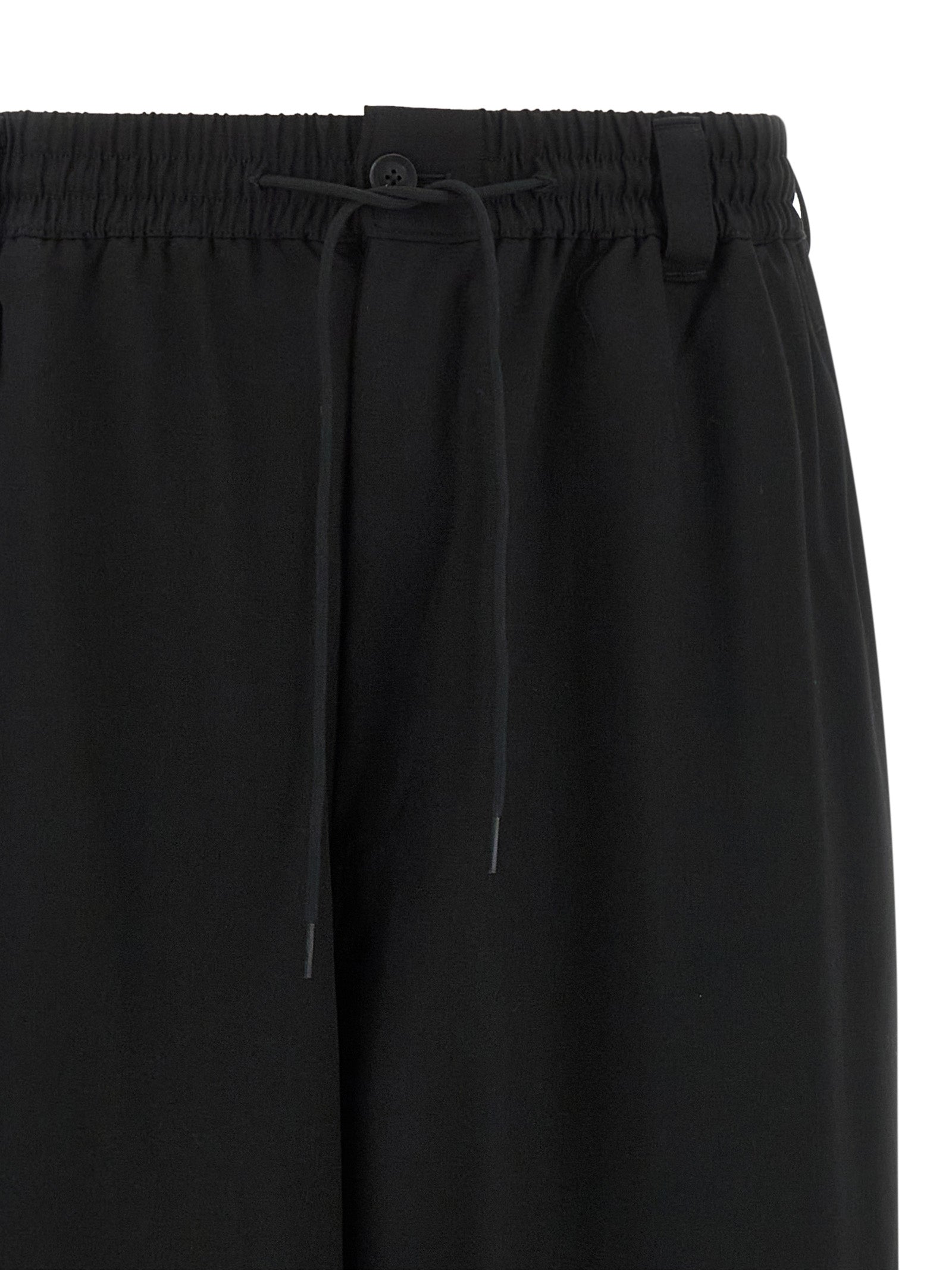Y-3 Black Wool Casual Men's Pants
