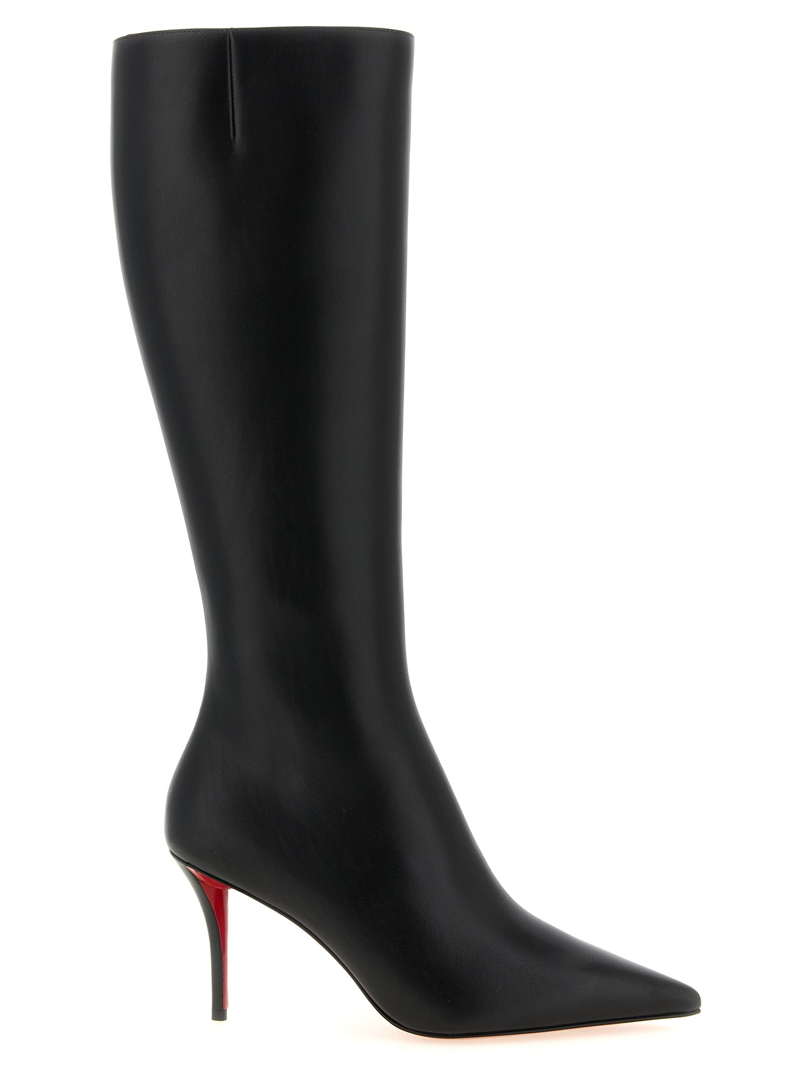 Christian Louboutin Black Calfskin Over The Women's Knee