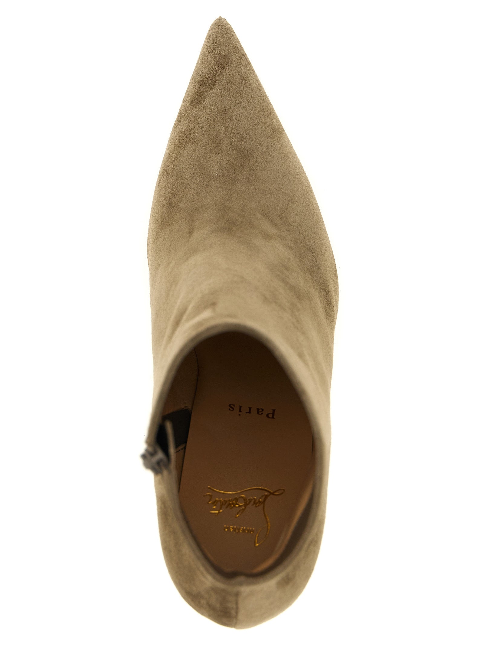 Christian Louboutin Beige Calfskin Ankle Women's Boots
