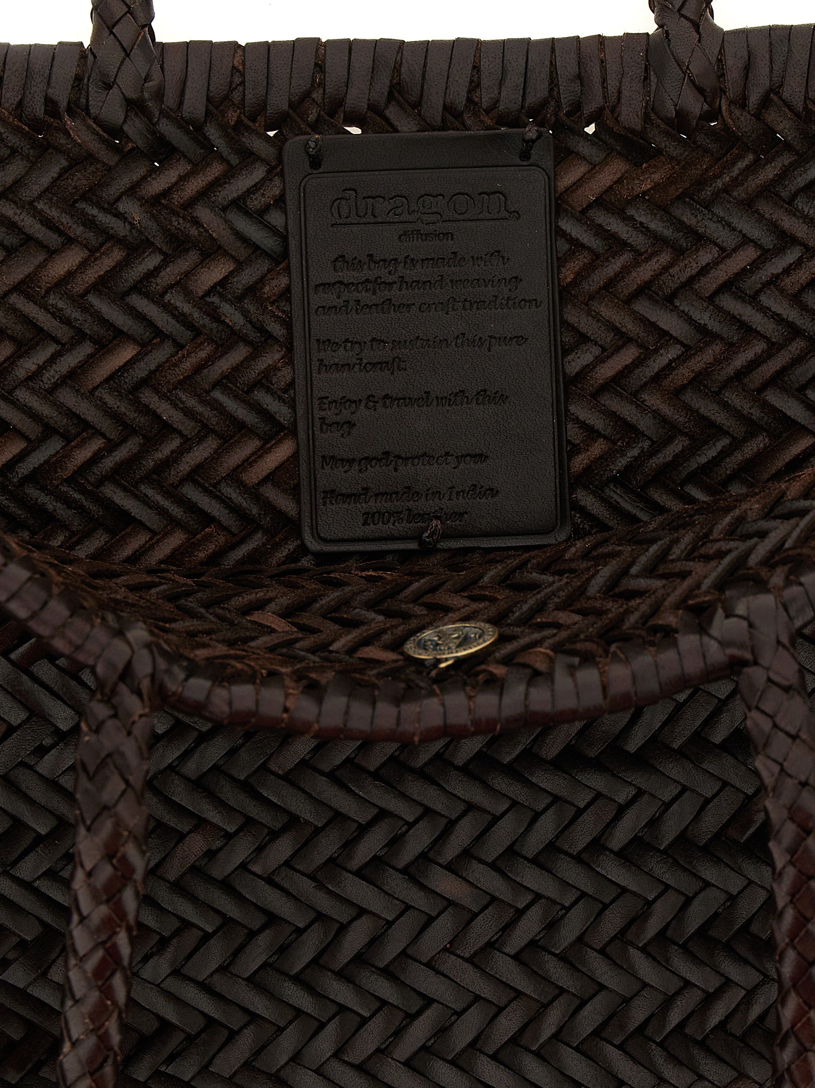 Dragon Diffusion Brown Calfskin Shoulder Women's Bag