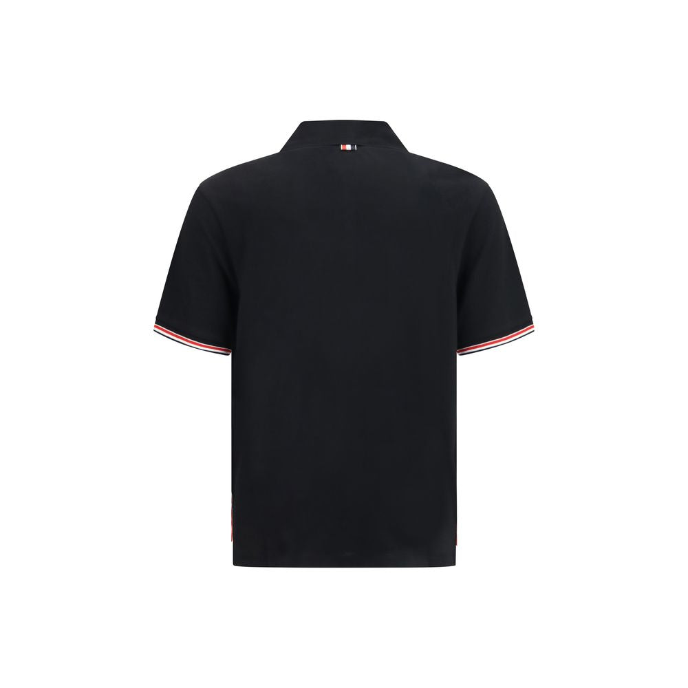 Thom Browne Black Cotton Polo Men's Shirt
