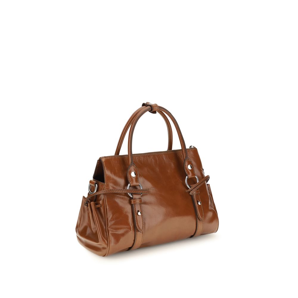 Miu Miu Brown Calf Leather Bos Taurus Women's Handbag