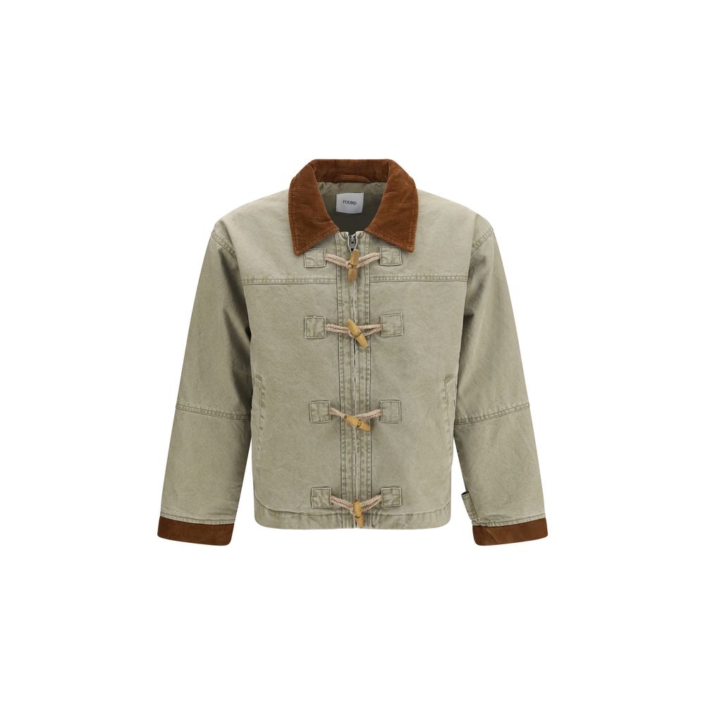 FOUND Bicolor Cotton Full-Length Men's Jacket