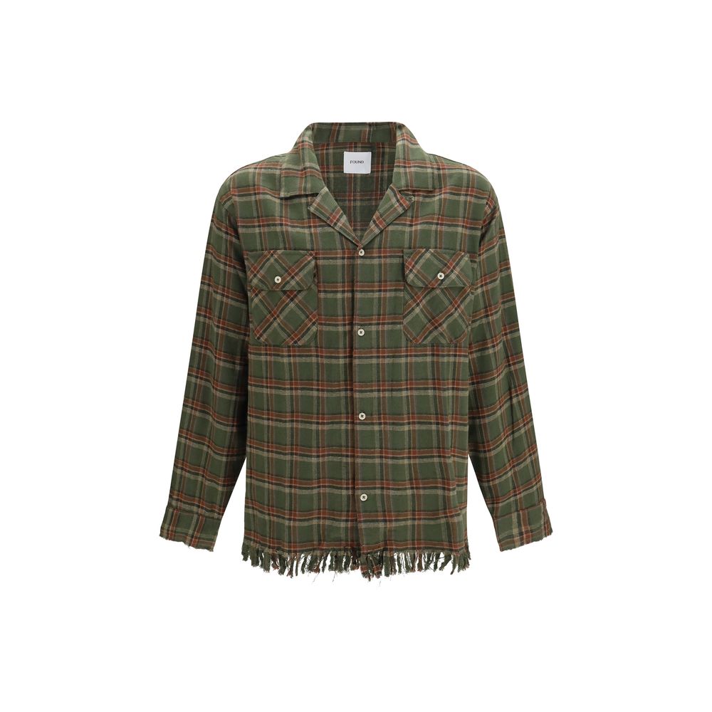 FOUND Bicolor Cotton Pattern Men's Shirt