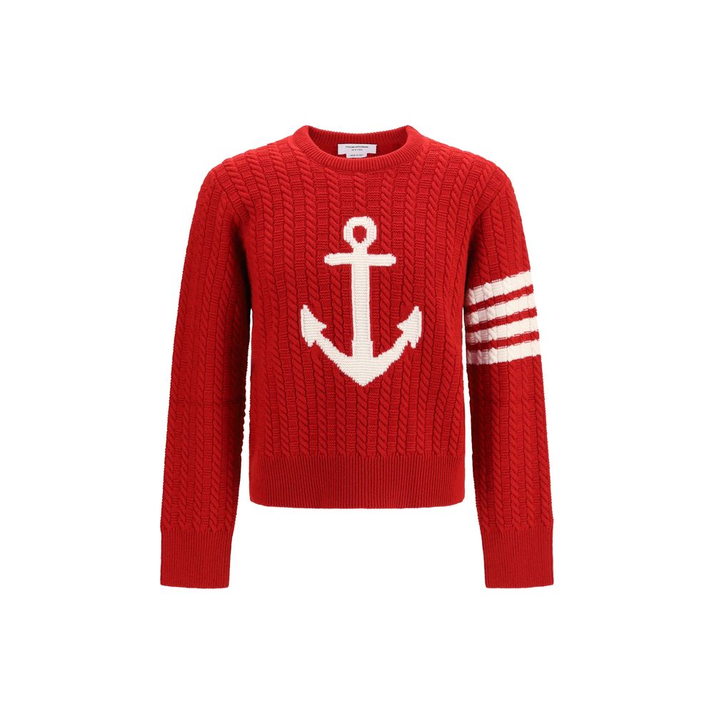 Thom Browne Red Wool Oves Aries Men's Sweatshirt