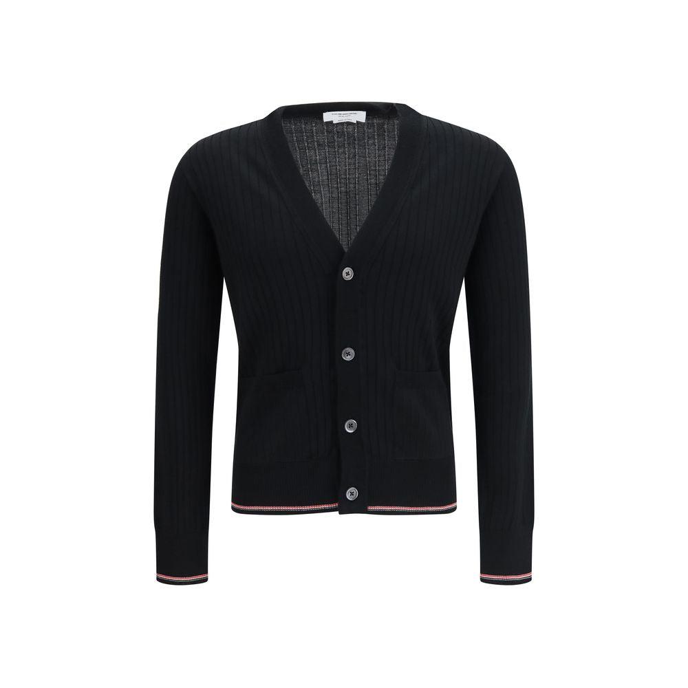Thom Browne Black Wool Oves Aries Men's Cardigan