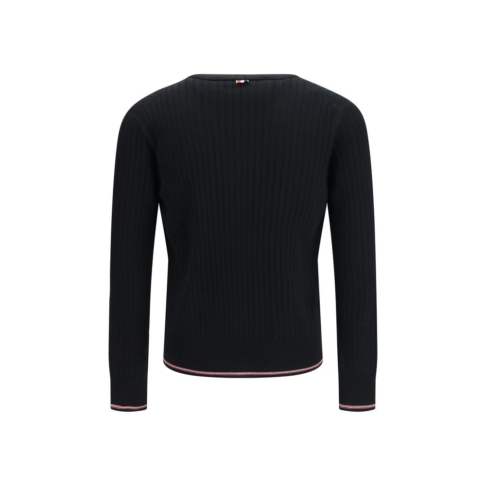 Thom Browne Black Wool Oves Aries Men's Cardigan