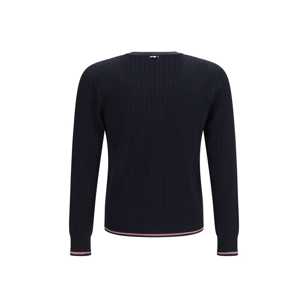 Thom Browne Blue Wool Oves Aries Men's Cardigan
