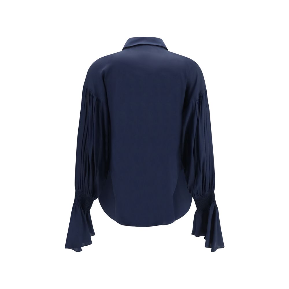 Ella Blue Silk Women's Shirt