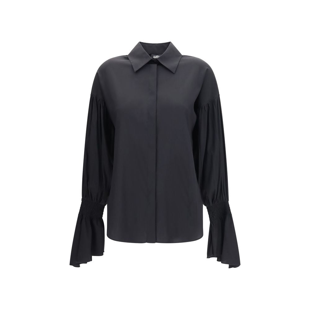Ella Black Silk Women's Blouse