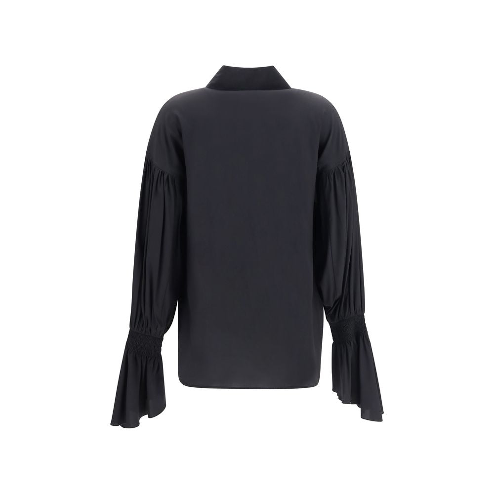 Ella Black Silk Women's Blouse