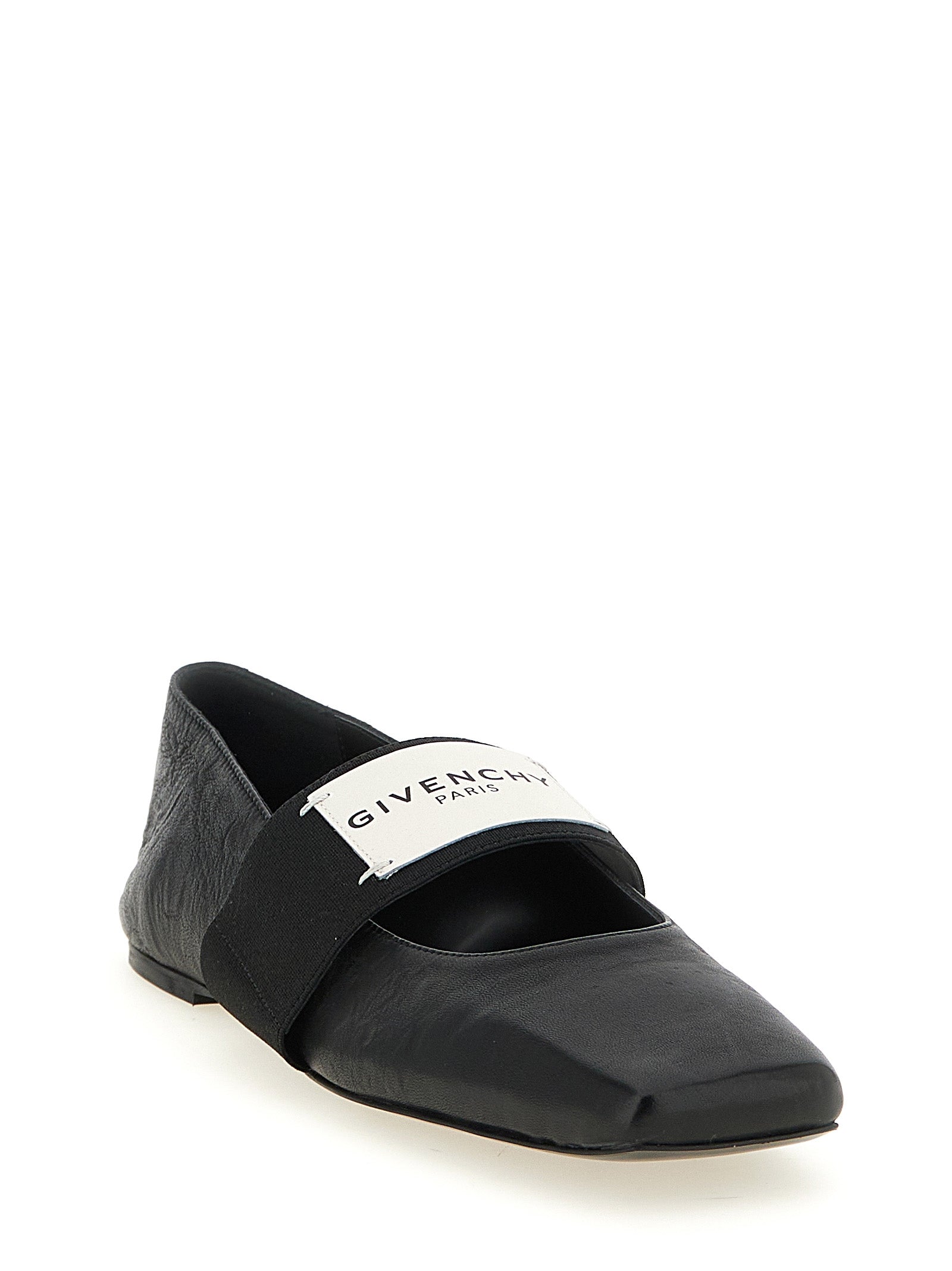 Givenchy Black Lamb Leather Ballet Women's Flats
