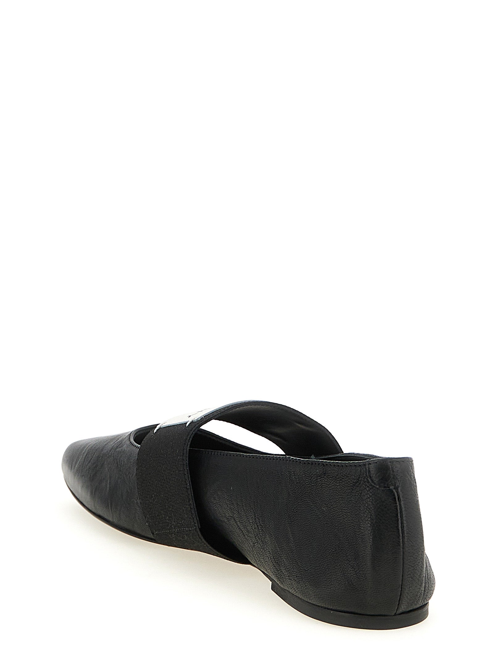 Givenchy Black Lamb Leather Ballet Women's Flats