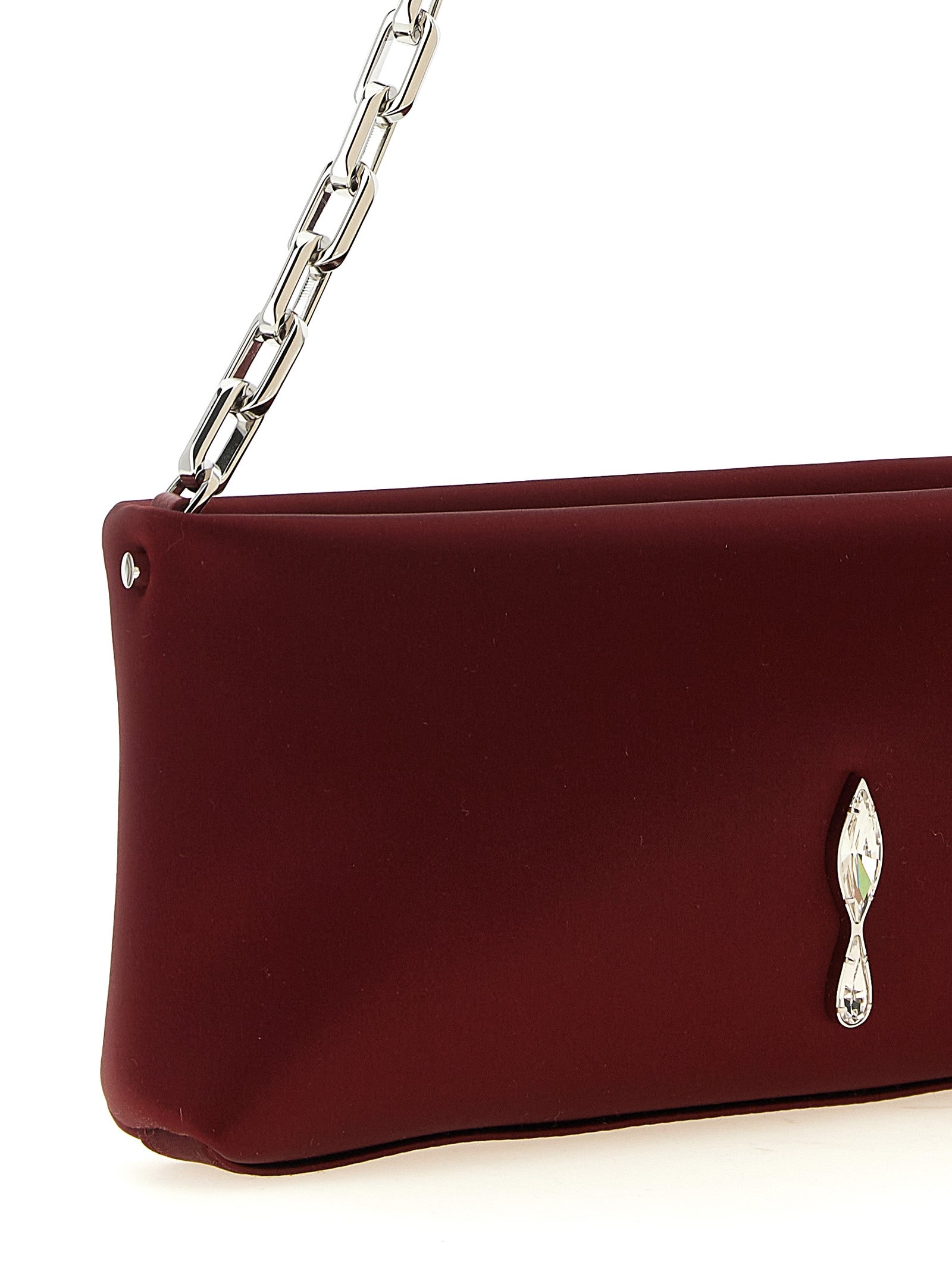 Christian Louboutin Bordeaux Elastane Clutch Women's Bag