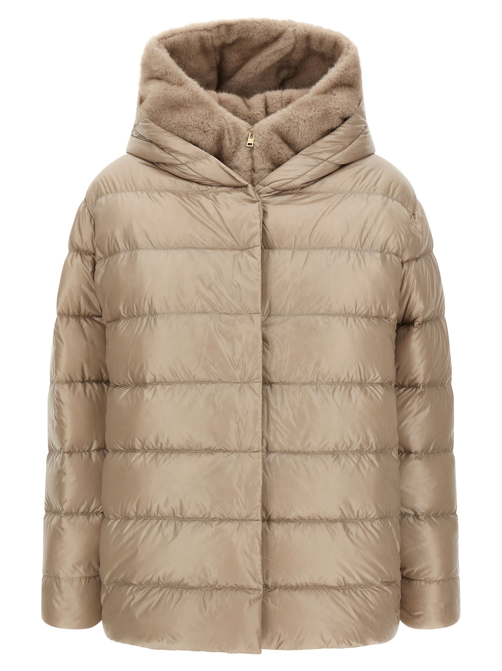 Herno Beige Polyamide Full-Length Women's Jacket