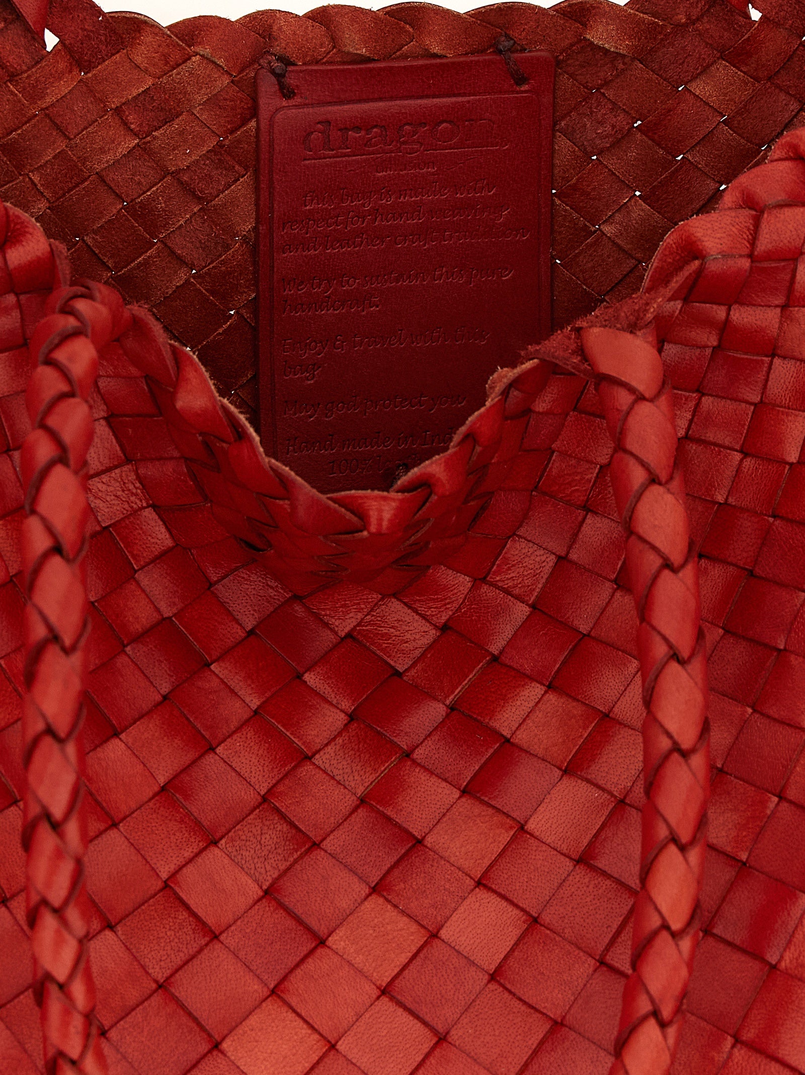 Dragon Diffusion Red Calfskin Shoulder Women's Bag