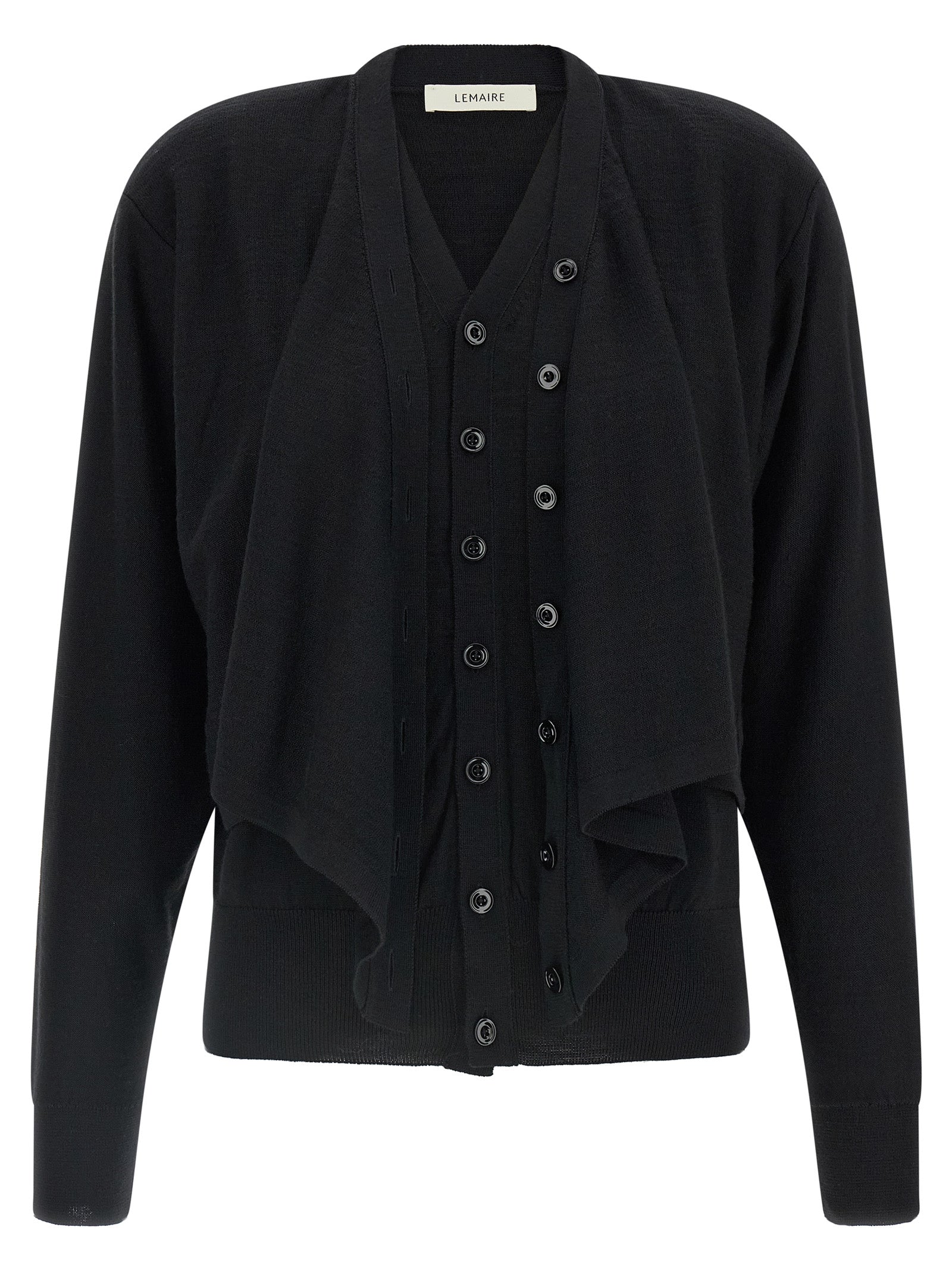Lemaire Black Wool Women's Cardigan