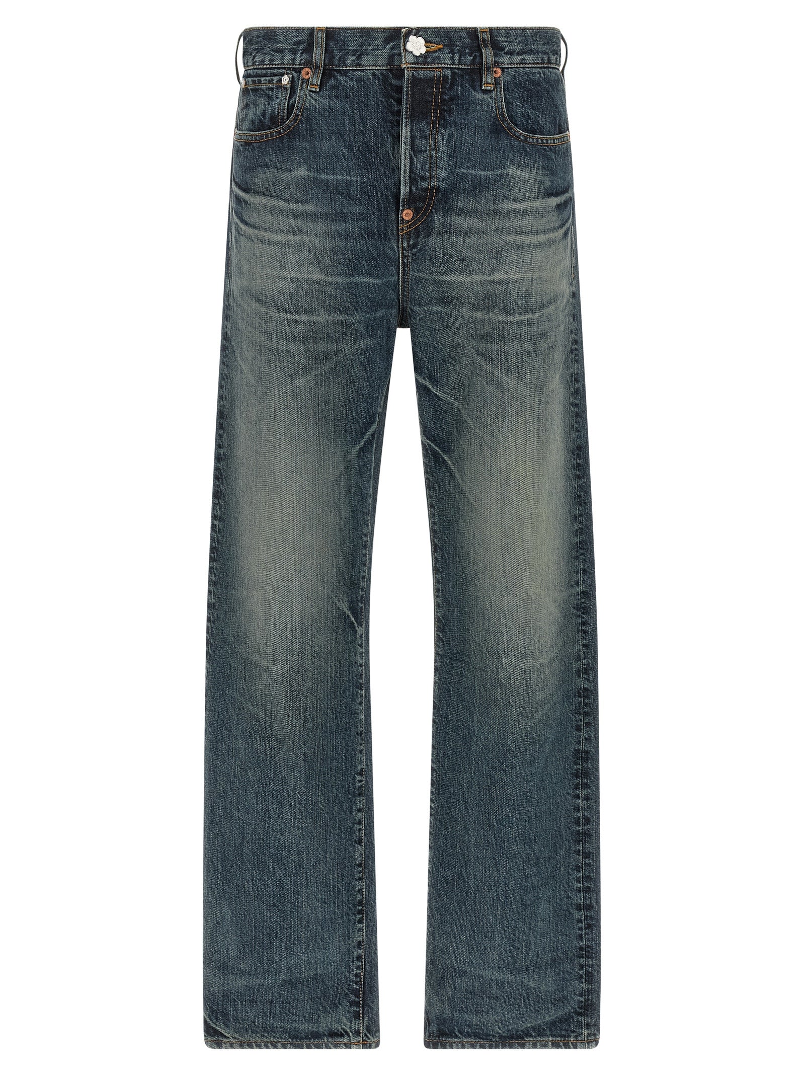 Kenzo Blue Cotton Straight-Leg Men's Jeans