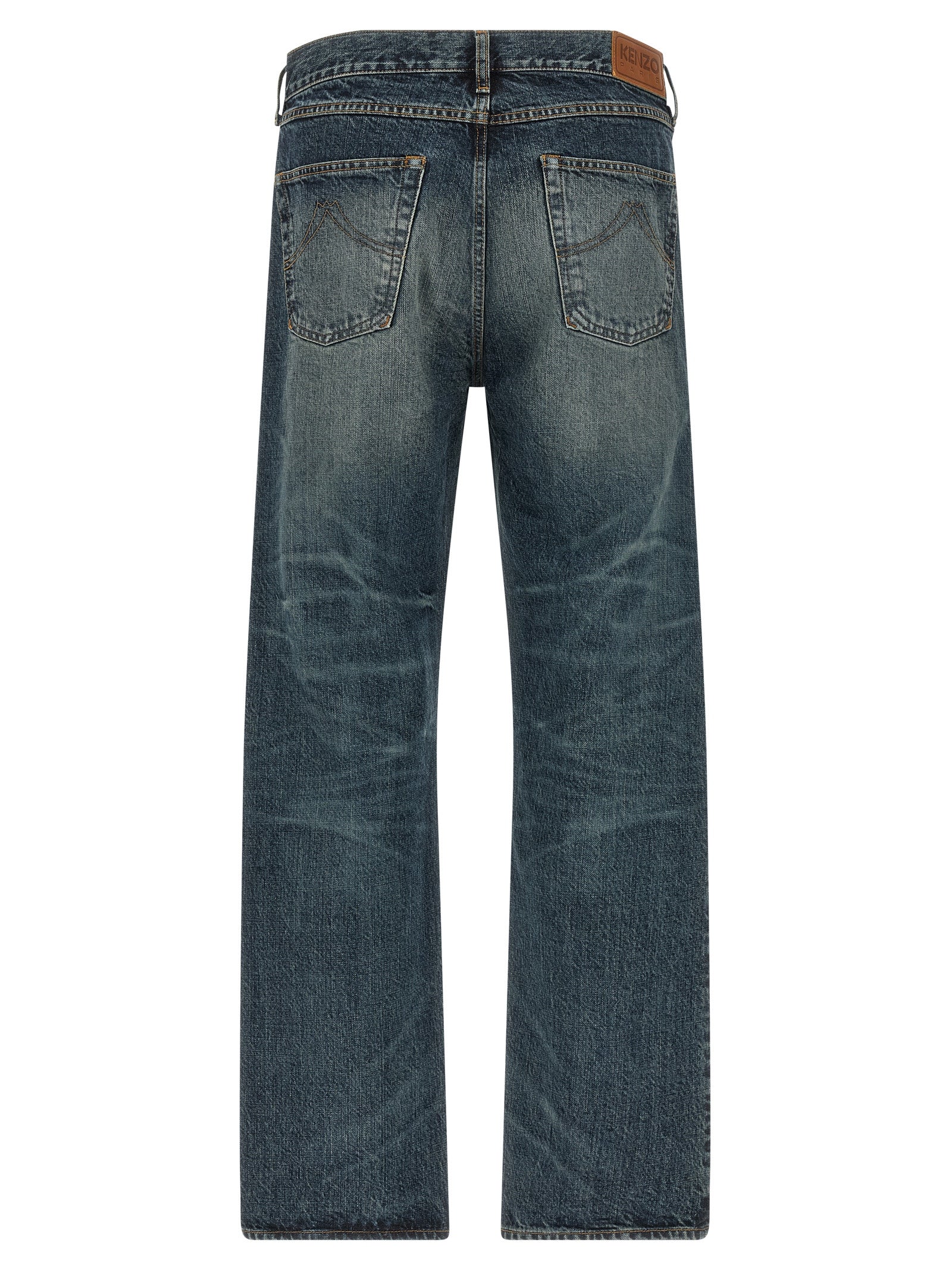 Kenzo Blue Cotton Straight-Leg Men's Jeans