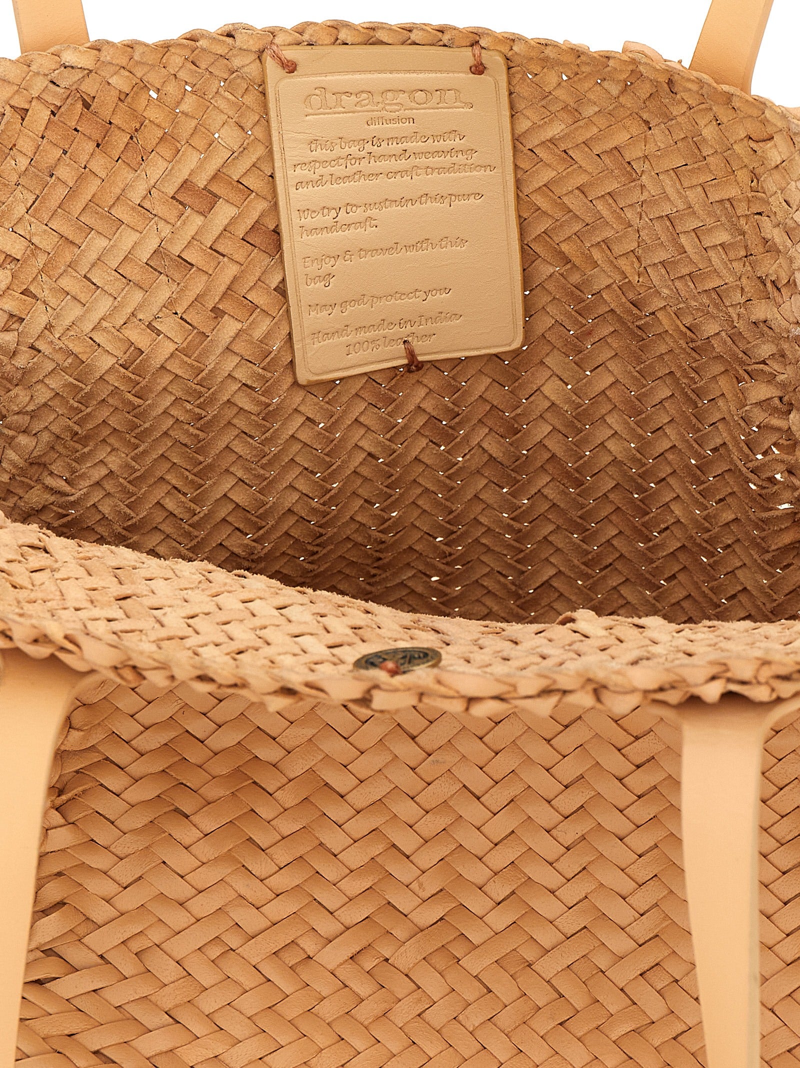 Dragon Diffusion Beige Calfskin Women's Handbag