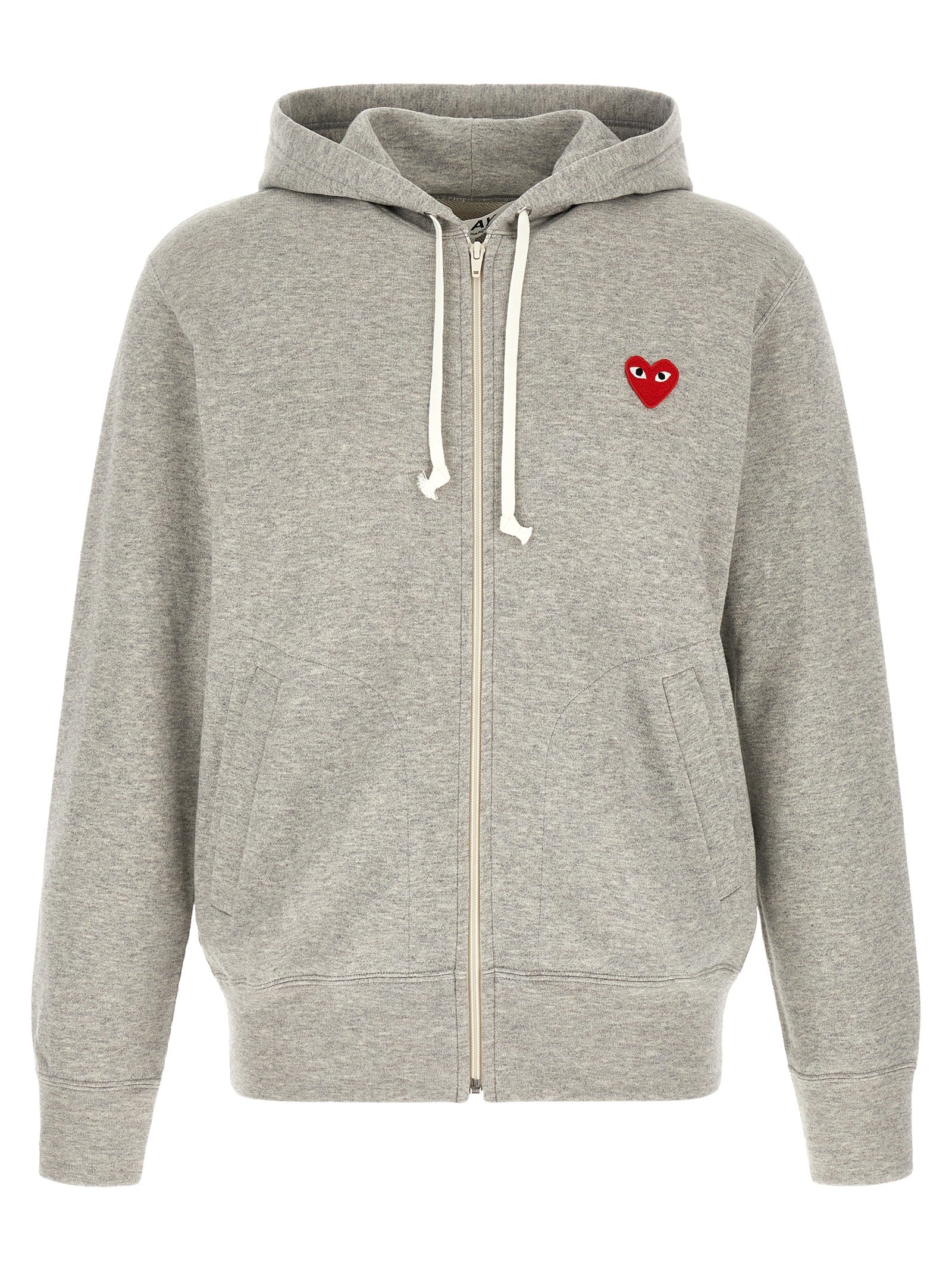 Comme Des Garçons Play Gray Cotton Men's Cardigan