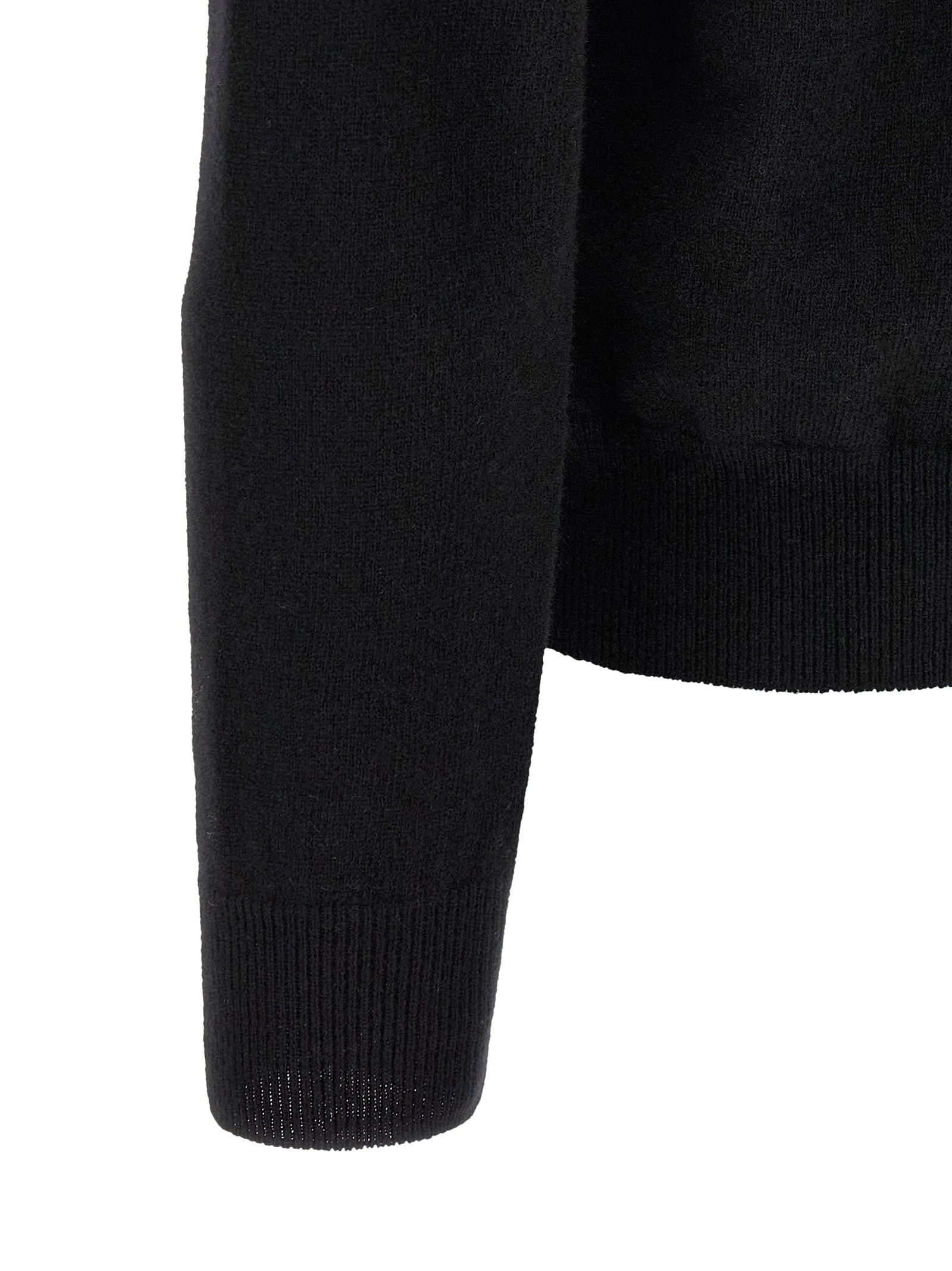 Comme Des Garçons Play Black Wool Men's Cardigan