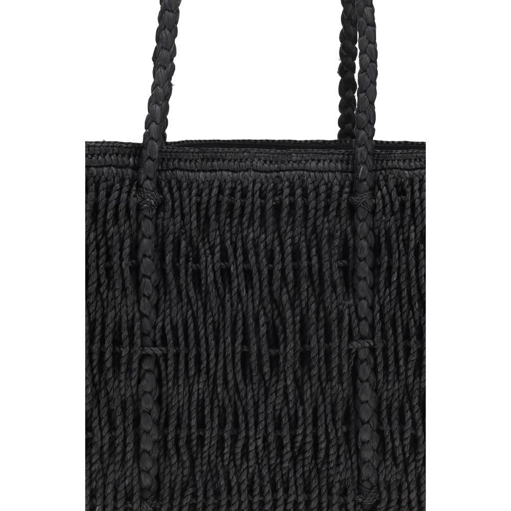 The Row Black Raffia Shoulder Women's Bag